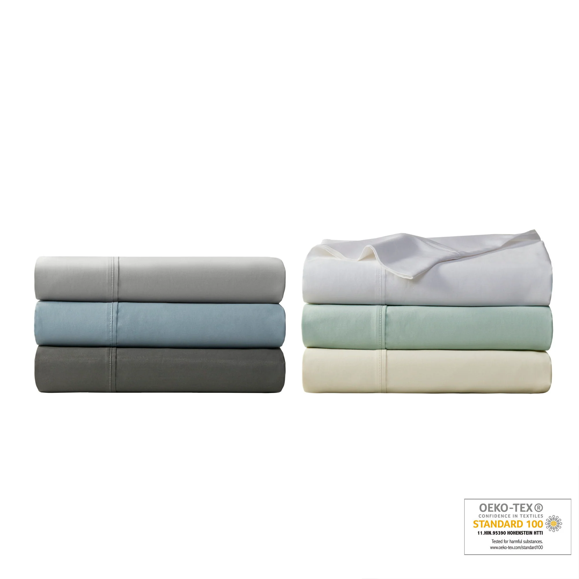 1000 Thread Count - Queen HeiQ Smart Temperature Blend 4 Piece Sheet Set - Charcoal - Image 2