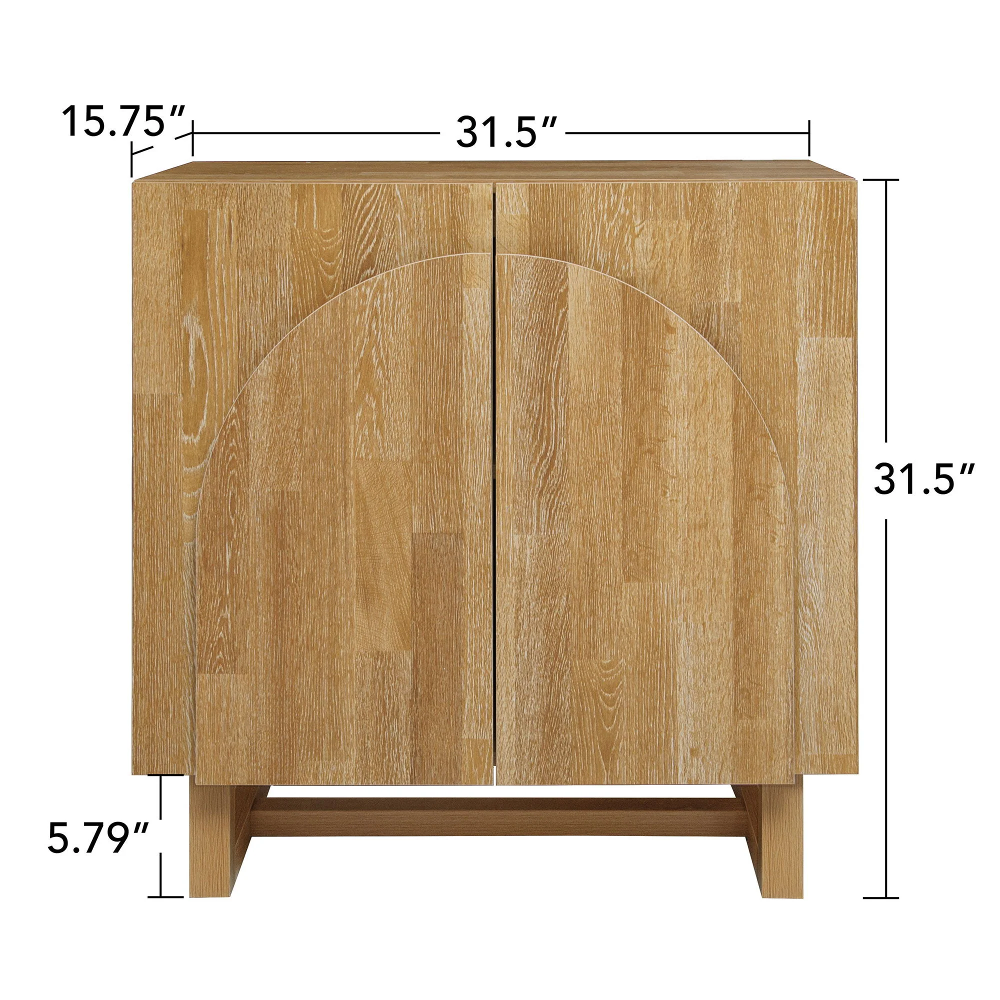 2 Door Cabinet, Suitable For Bedroom - Natural - Image 3