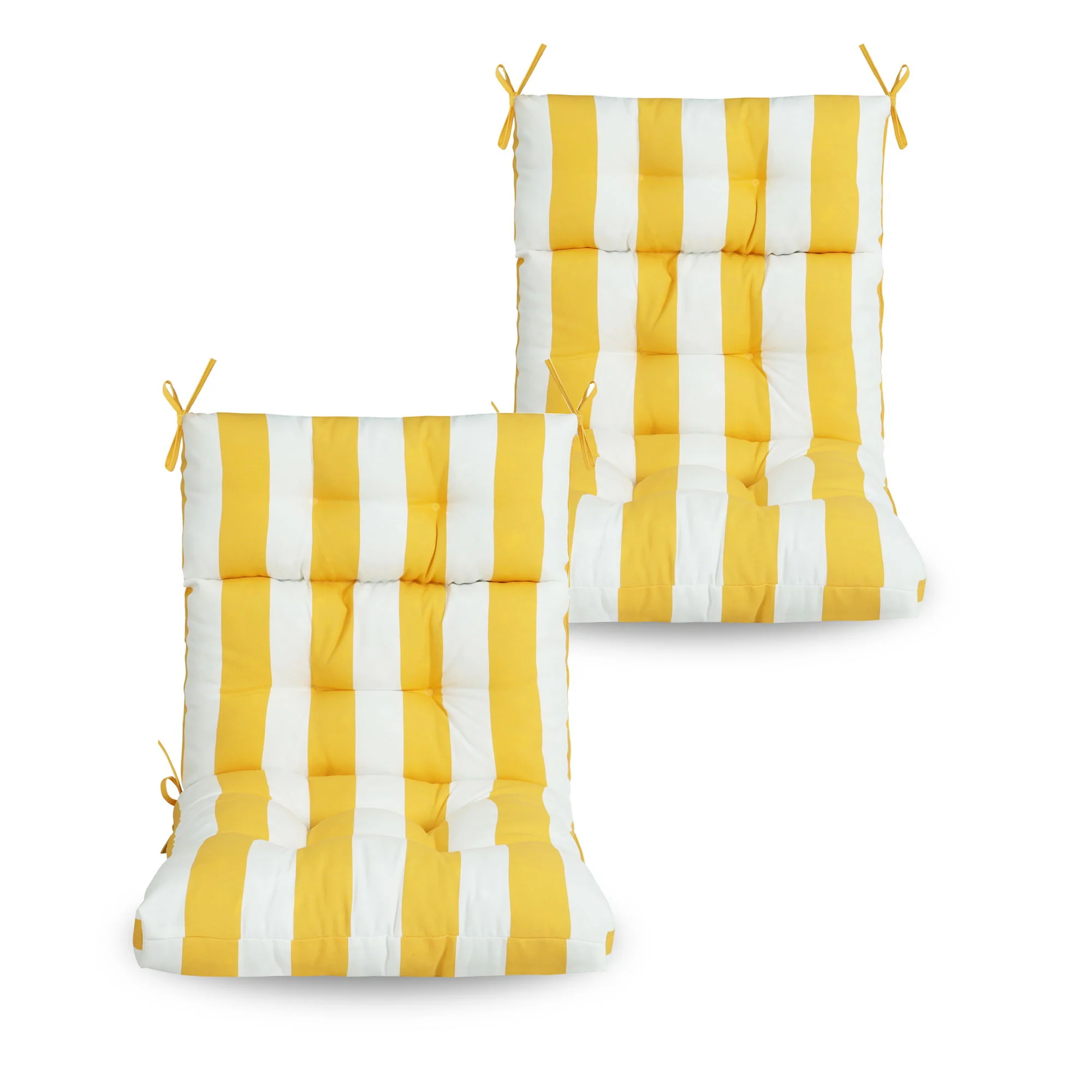 2 Piece High Back Patio Chair Cushion Set, Tufted Adirondack And Rocking Chair Cushions - Image 4
