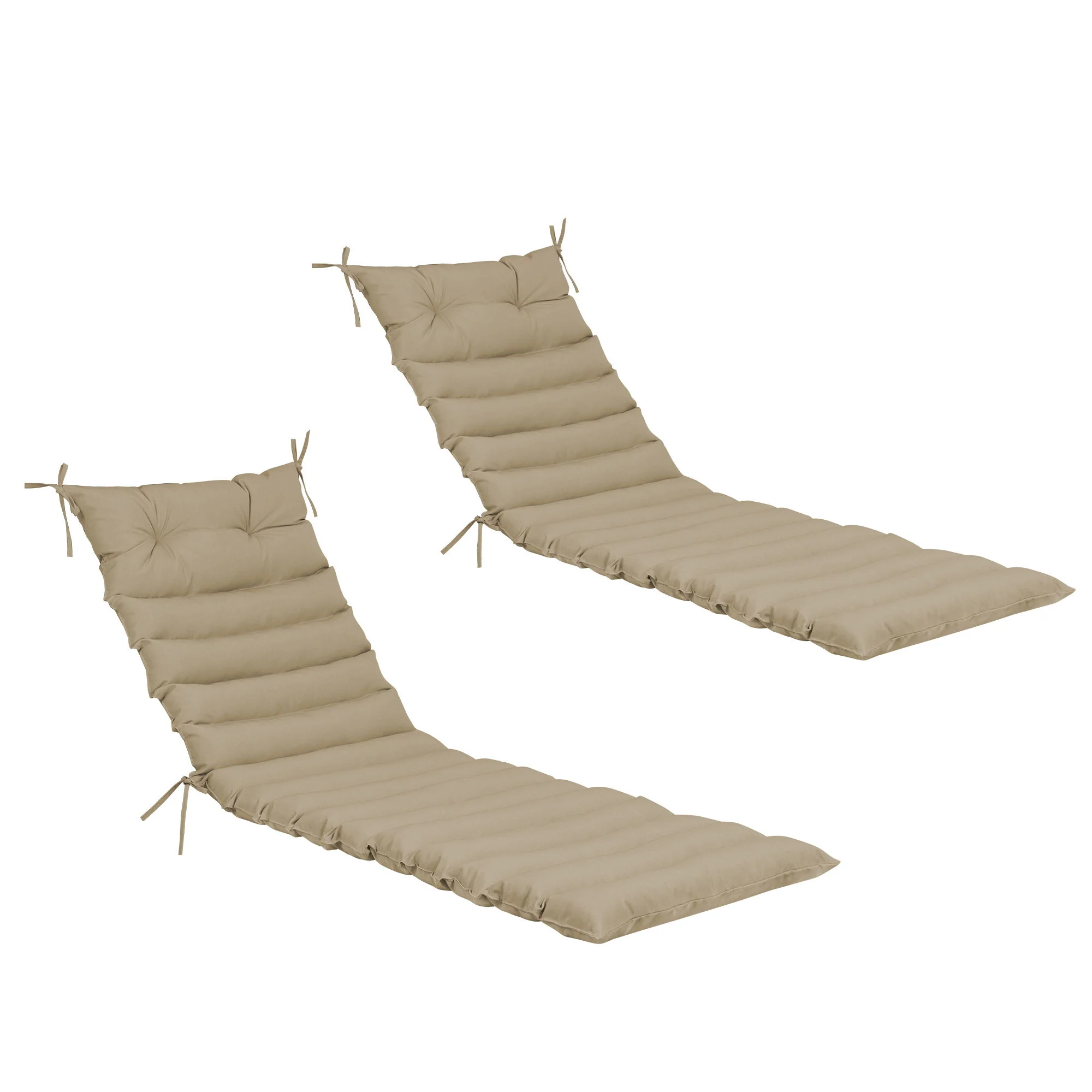 2 Piece Outdoor Chaise Lounge Chair Cushion Set - Image 4
