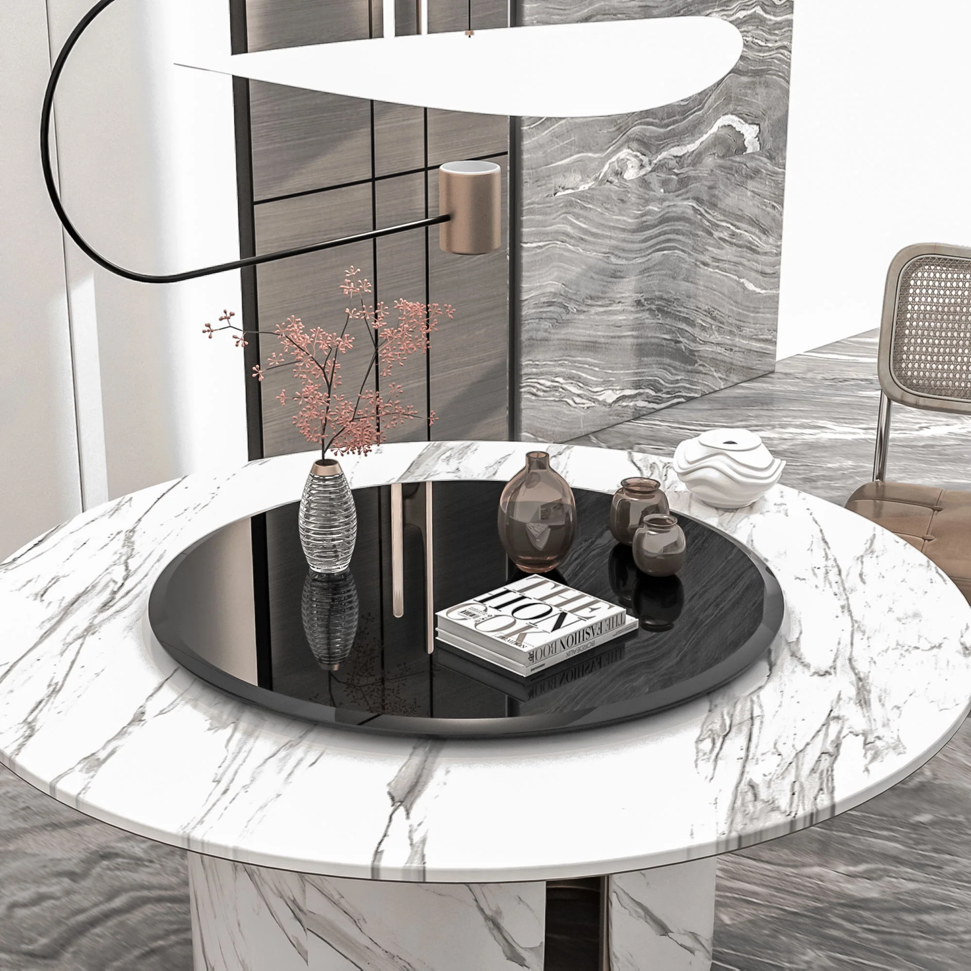 28" Round Tempered Glass Table Top Clear Glass Thick Beveled Polished Edge - Image 3