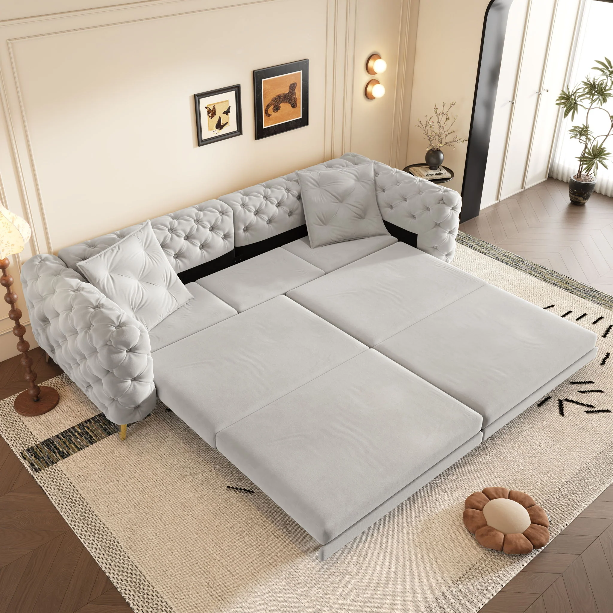 3-In-1 Convertible Sleeper Sofa - Image 8