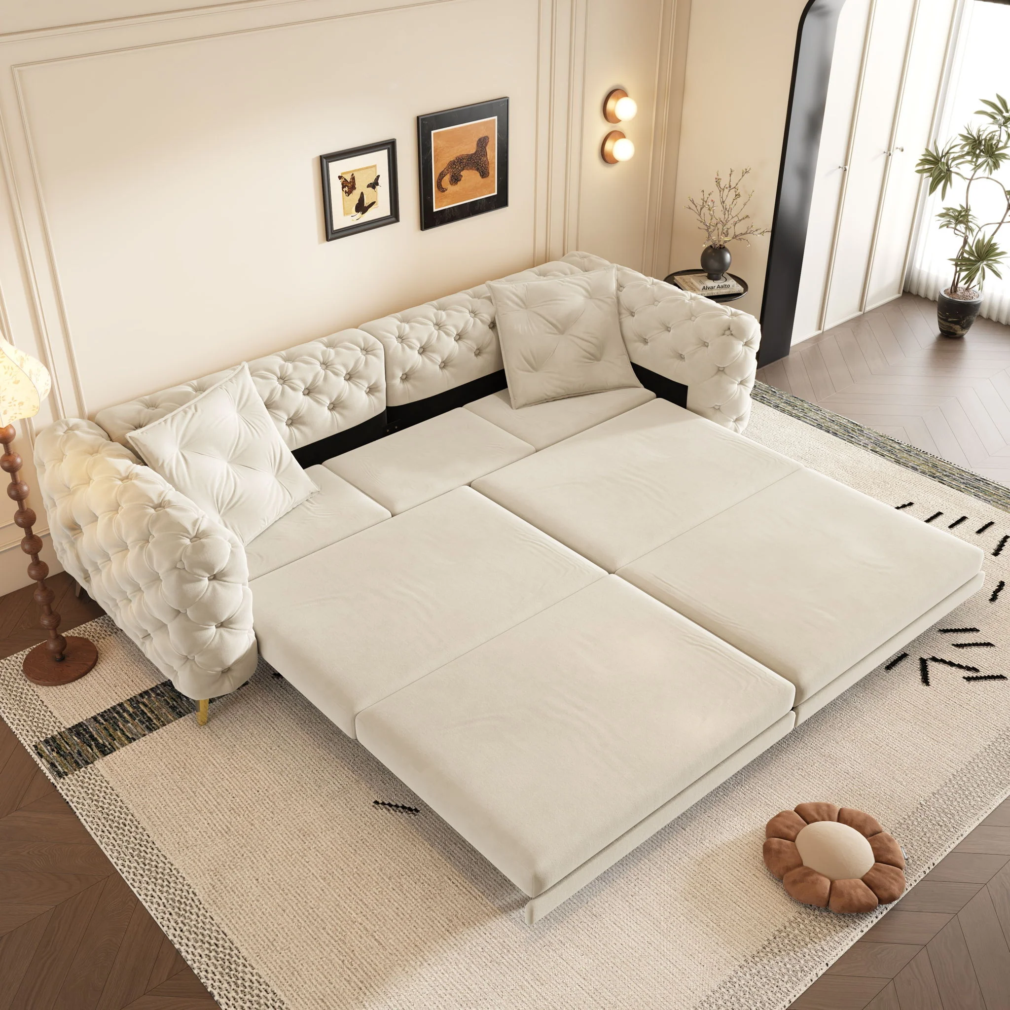 3-In-1 Convertible Sleeper Sofa - Image 9