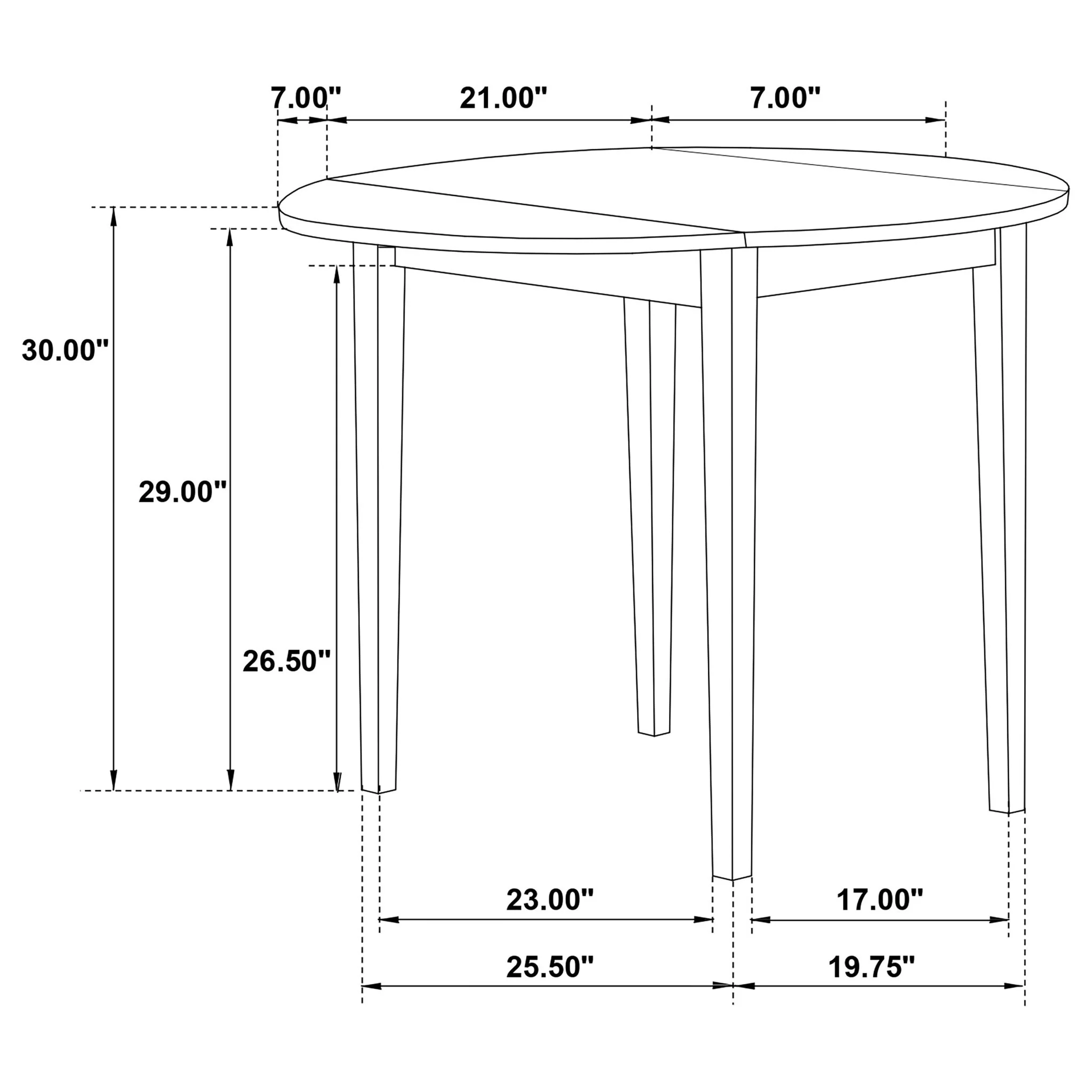 3 Piece Dining Set With Drop Leaf Table And Upholstered Chairs - Image 5