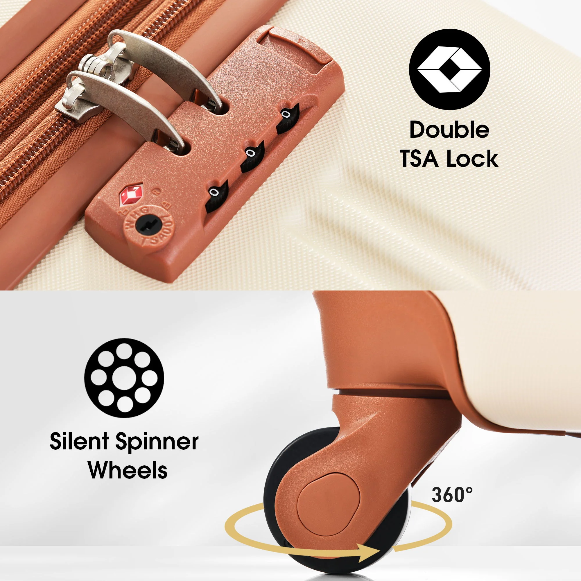 3 Piece Luggage Set Hardside Spinner Suitcase With Tsa Lock 20" 24" 28" Available - Image 15