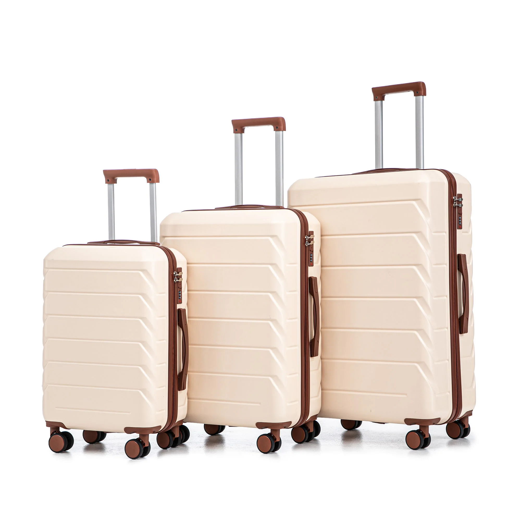 3 Pieces Set 20" / 24" / 28" Spinner Wheel Luggage With Combination Lock - Image 2