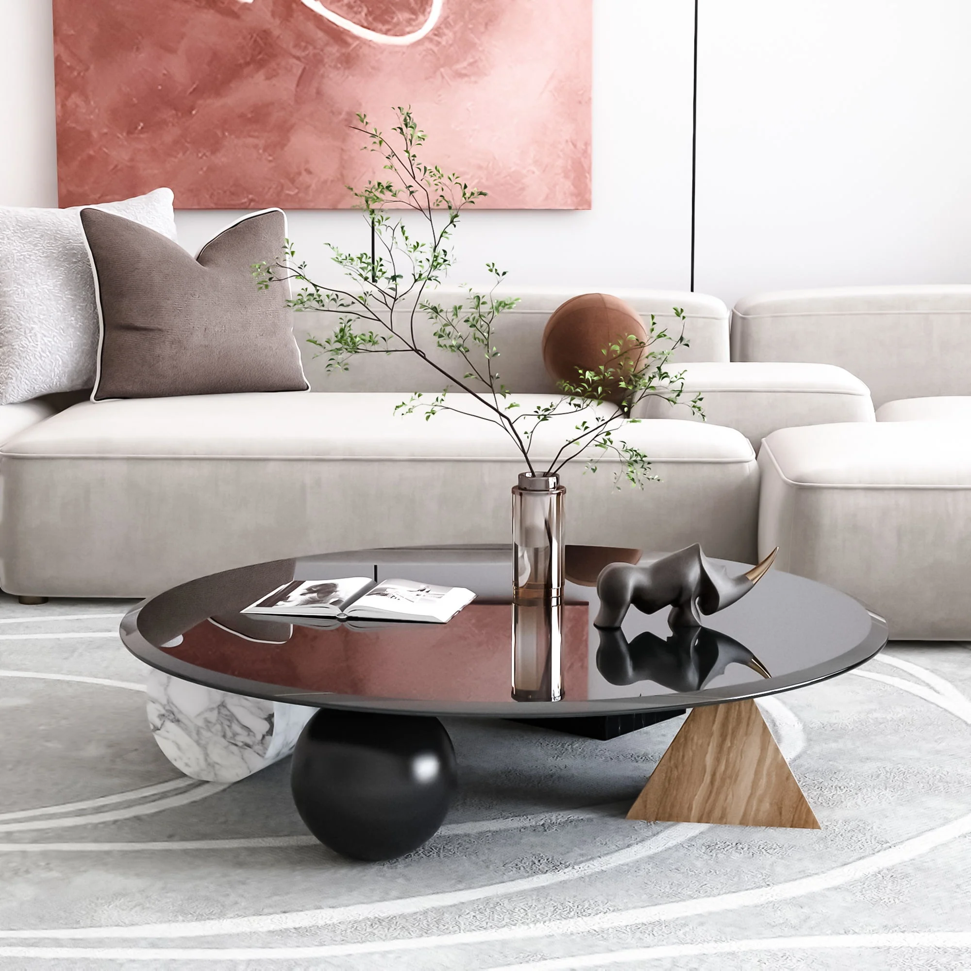 36" Round Tempered Glass Table Top Glass Thick Beveled Polished Edge - Image 3