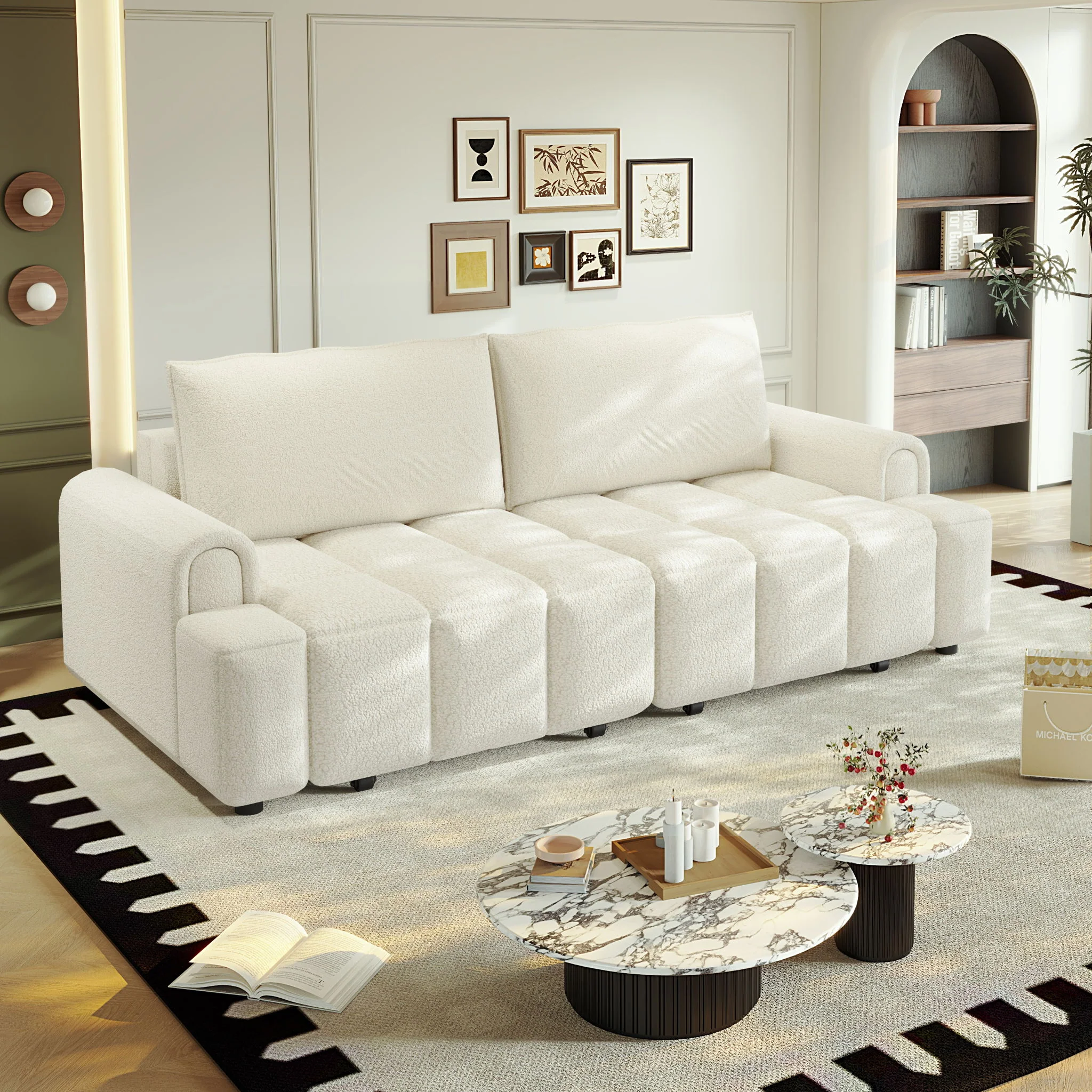 4 Seater Modern Couch With Seats Storage - Image 4