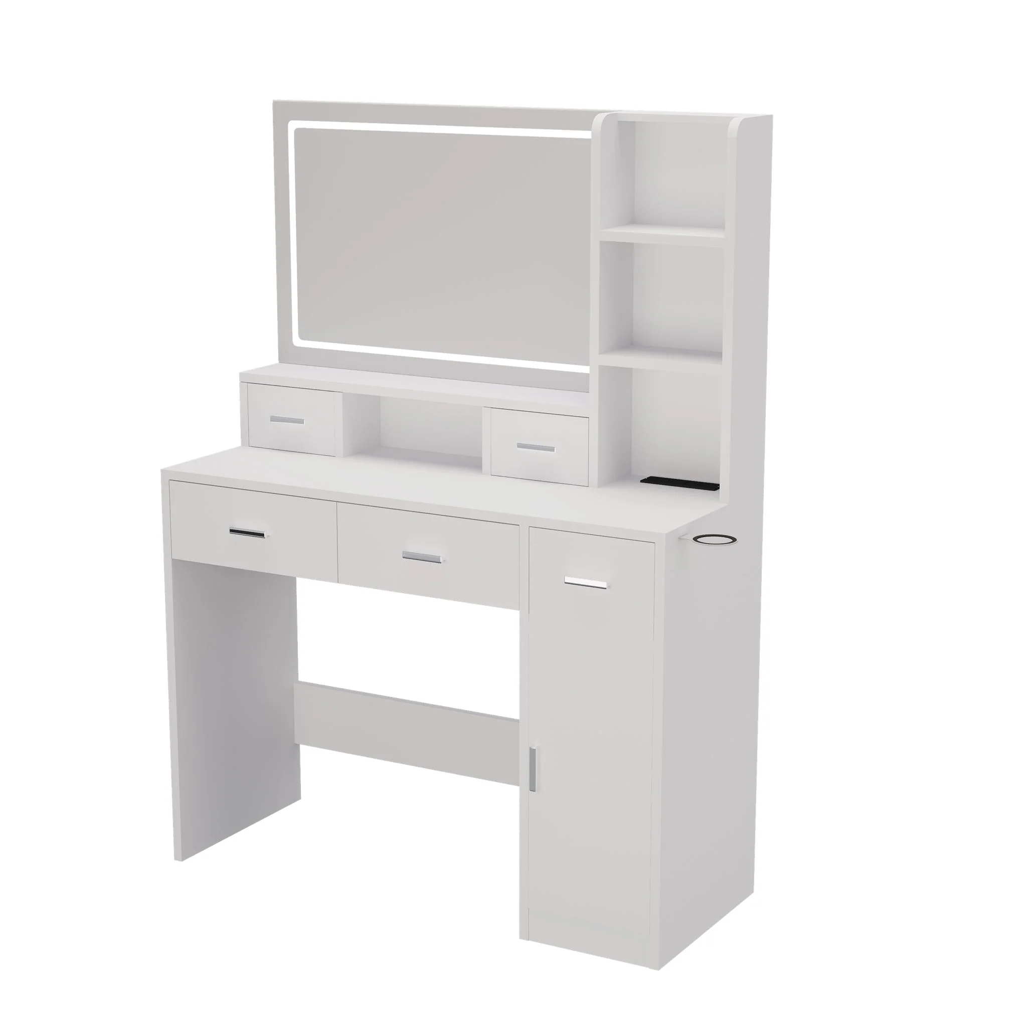 40.95" Newly Designed Smart Mirror Dressing Table With Drawers And Storage Cabinet, Dressing Table With Dressing Pad For Bedroom, Dressing Room - Image 2
