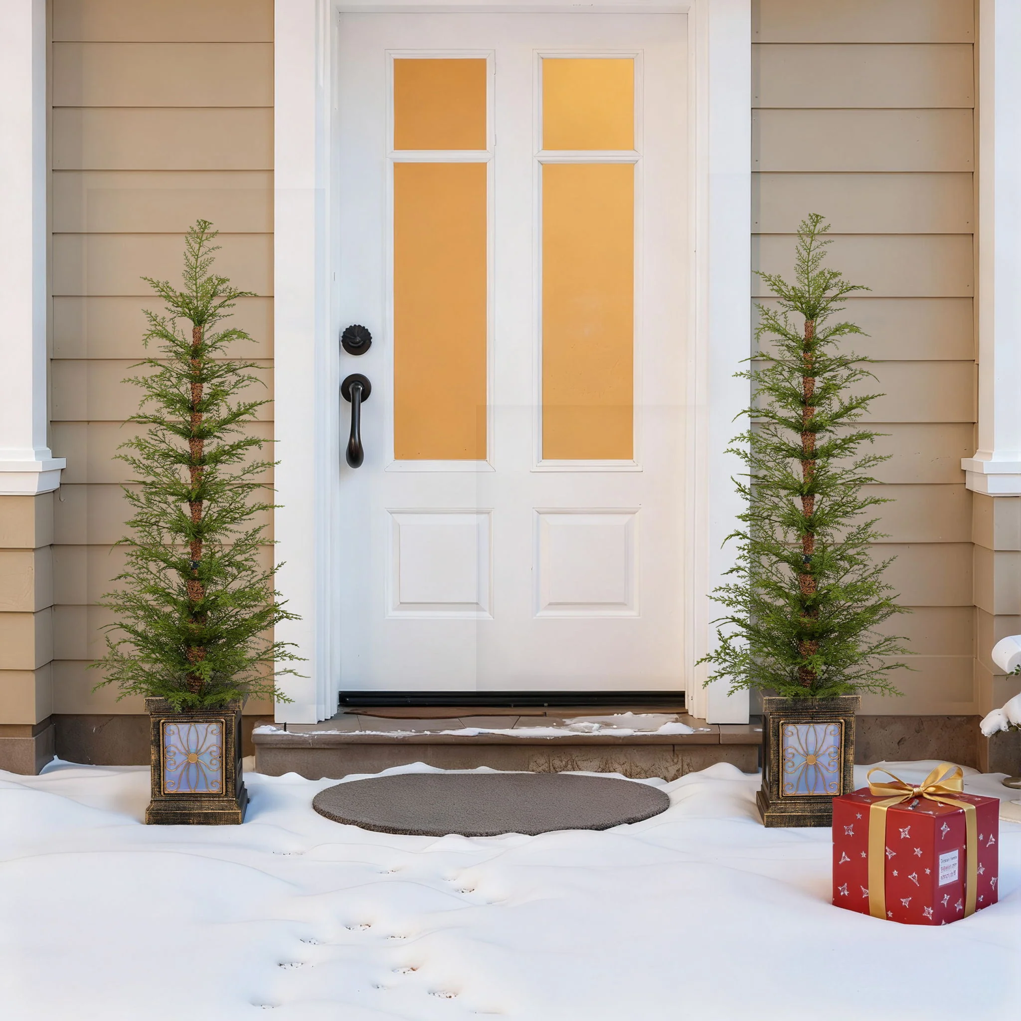 4Ft Pre Lit Artificial Christmas 2 Piece Set - Green - Image 3