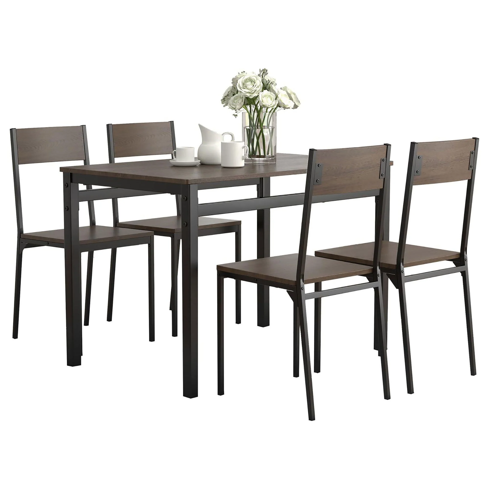 5 Piece Dining Set - Black - Image 4