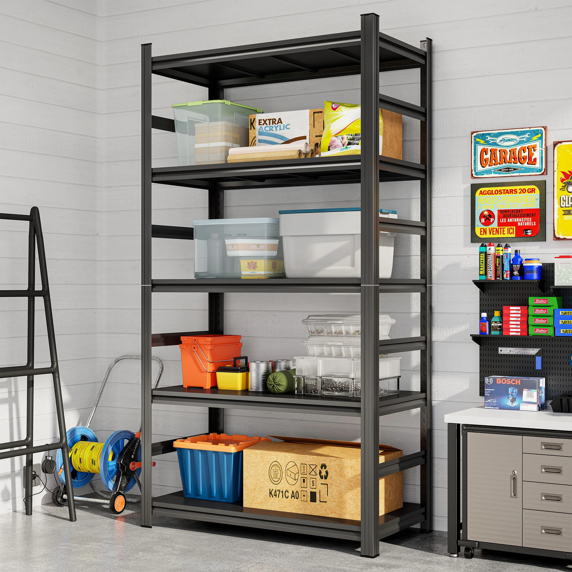 5 Tier Heavy Duty Shelving Unit Adjustable Shelving Units - Image 13