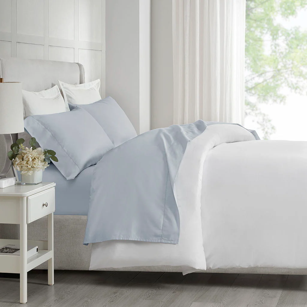 500 Thread Count Egyptian Cotton - Queen Deep Pocket Sheet Set - Gray
