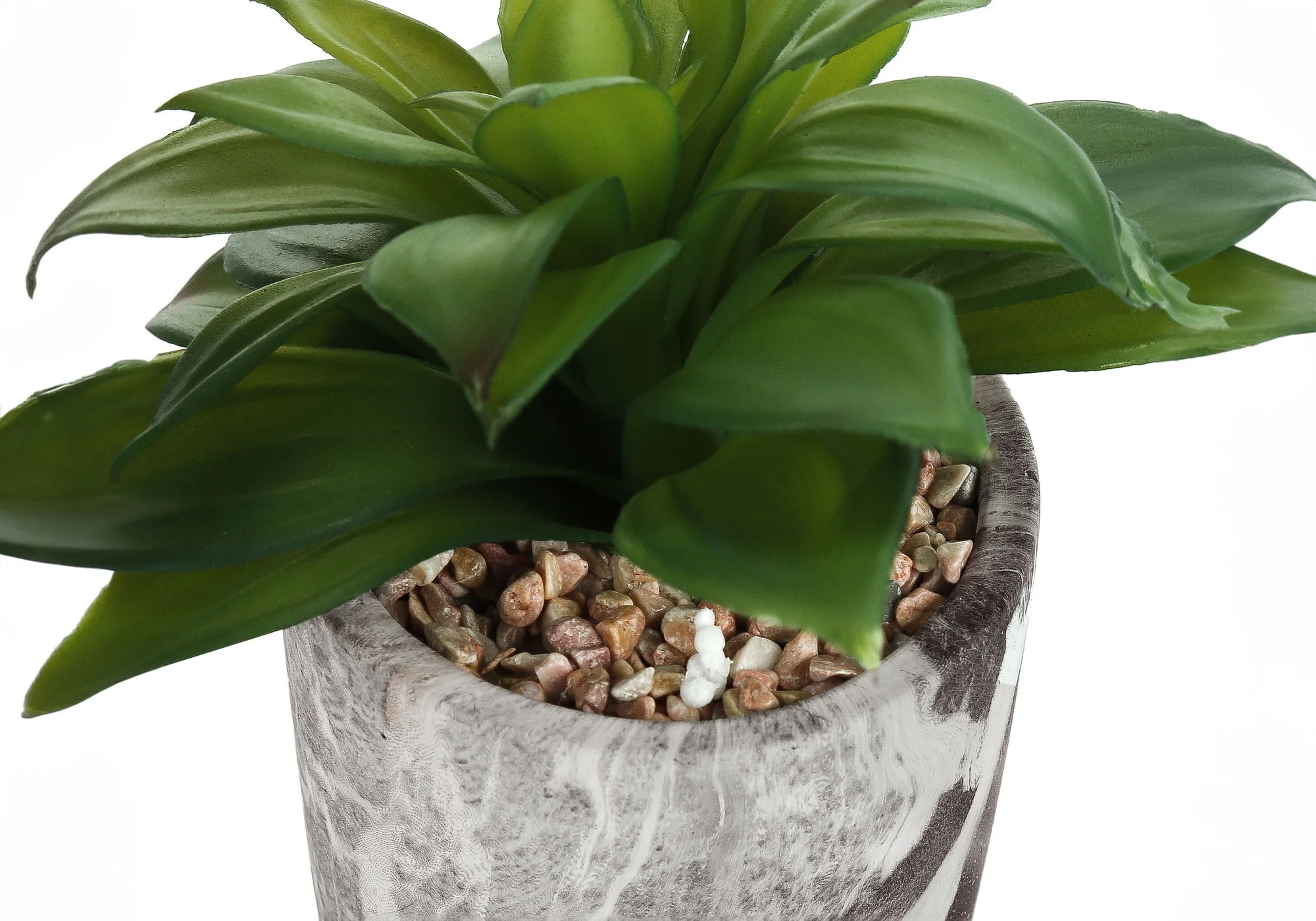 6" Tall, Artificial Plant, Succulent, Indoor, Faux, Fake, Table, Greenery, Potted, Decorative (Set of 2) - Green / Gray - Image 4