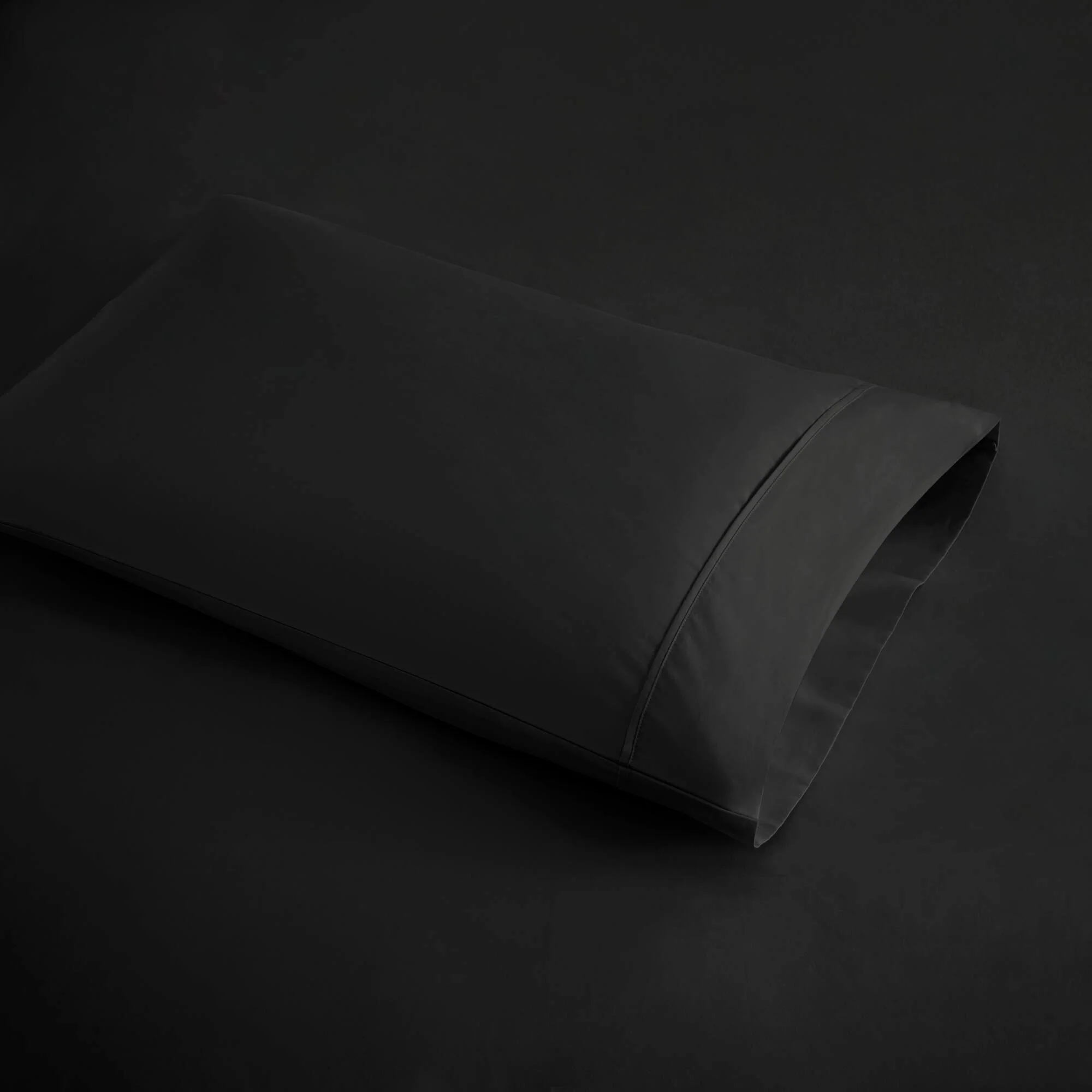 600 Thread Count - Cooling Cotton Blend 4-Piece Sheet Set - Black - Image 2