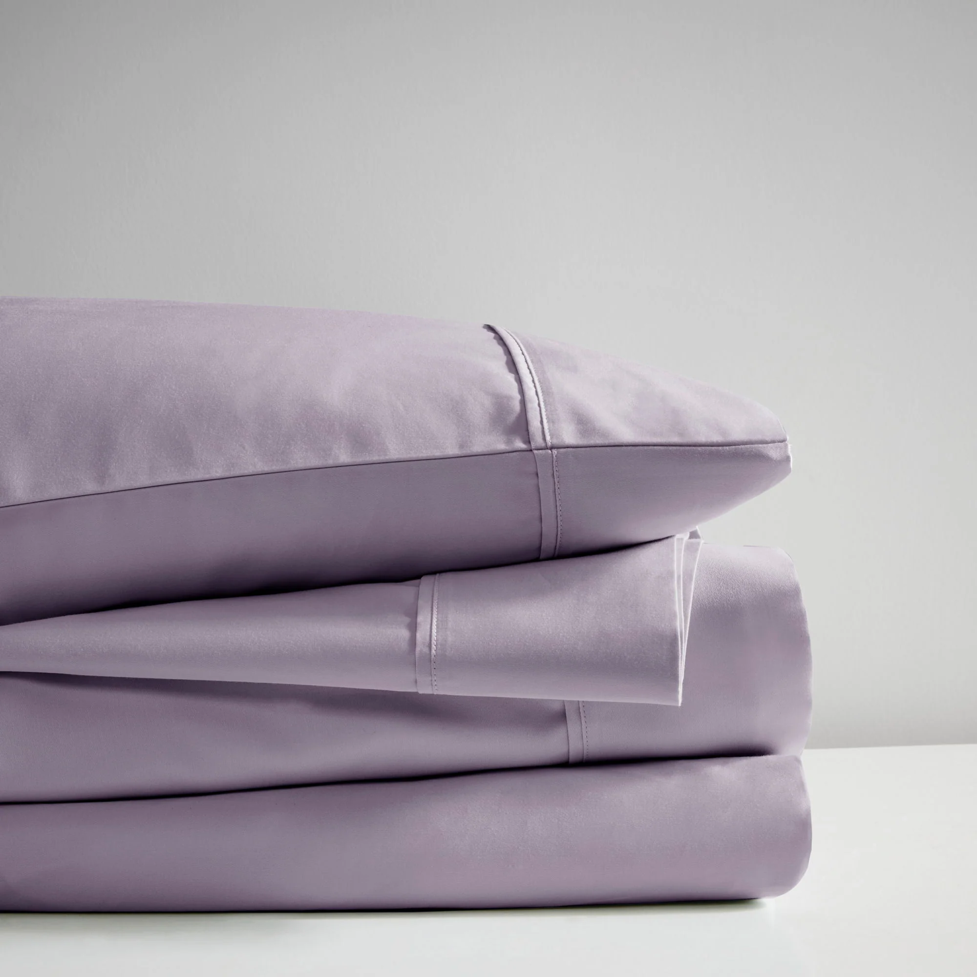 600 Thread Count - Cooling Cotton Blend 4-Piece Sheet Set - Purple - Image 2