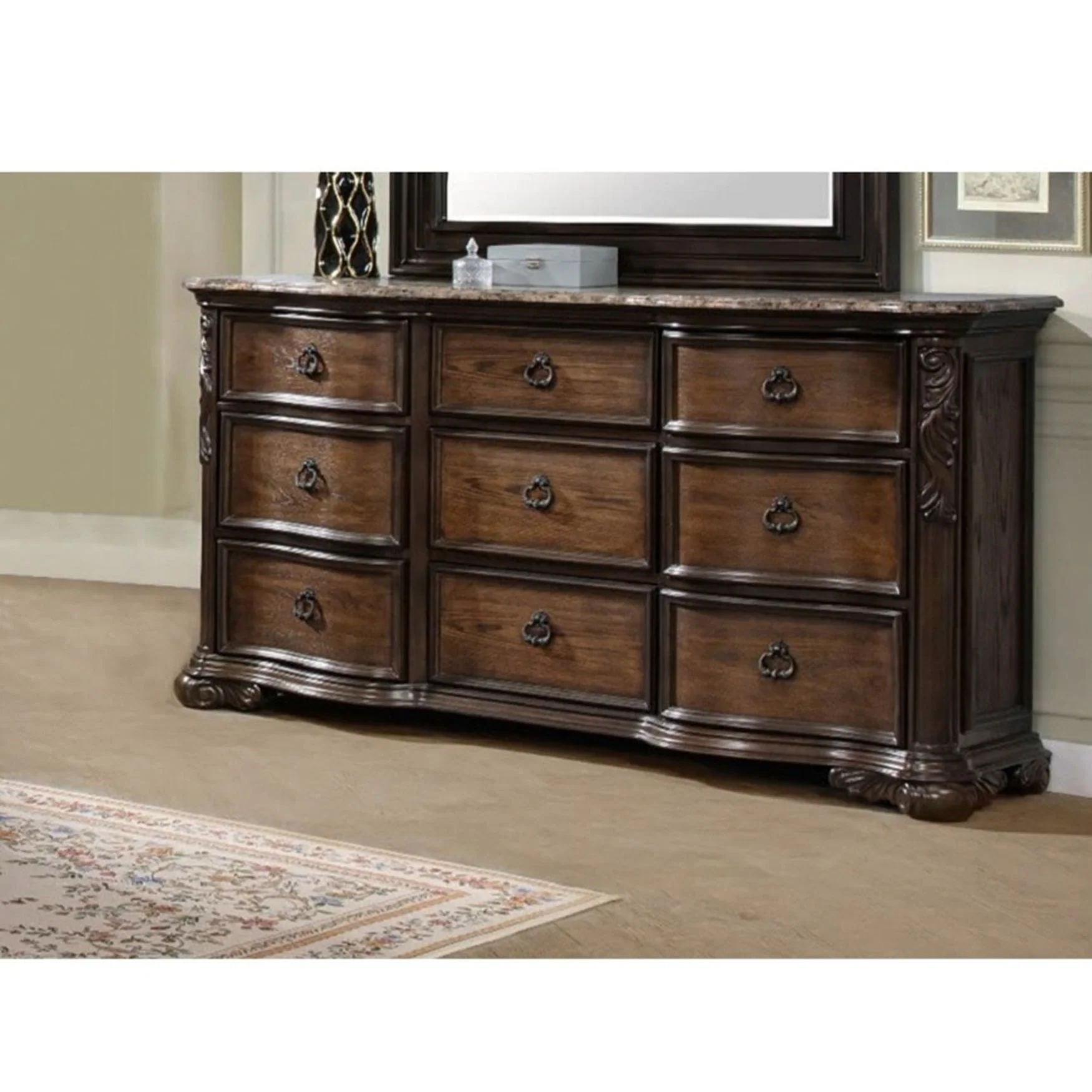 9 Drawers Dresser - Brown / Coffee - Image 4