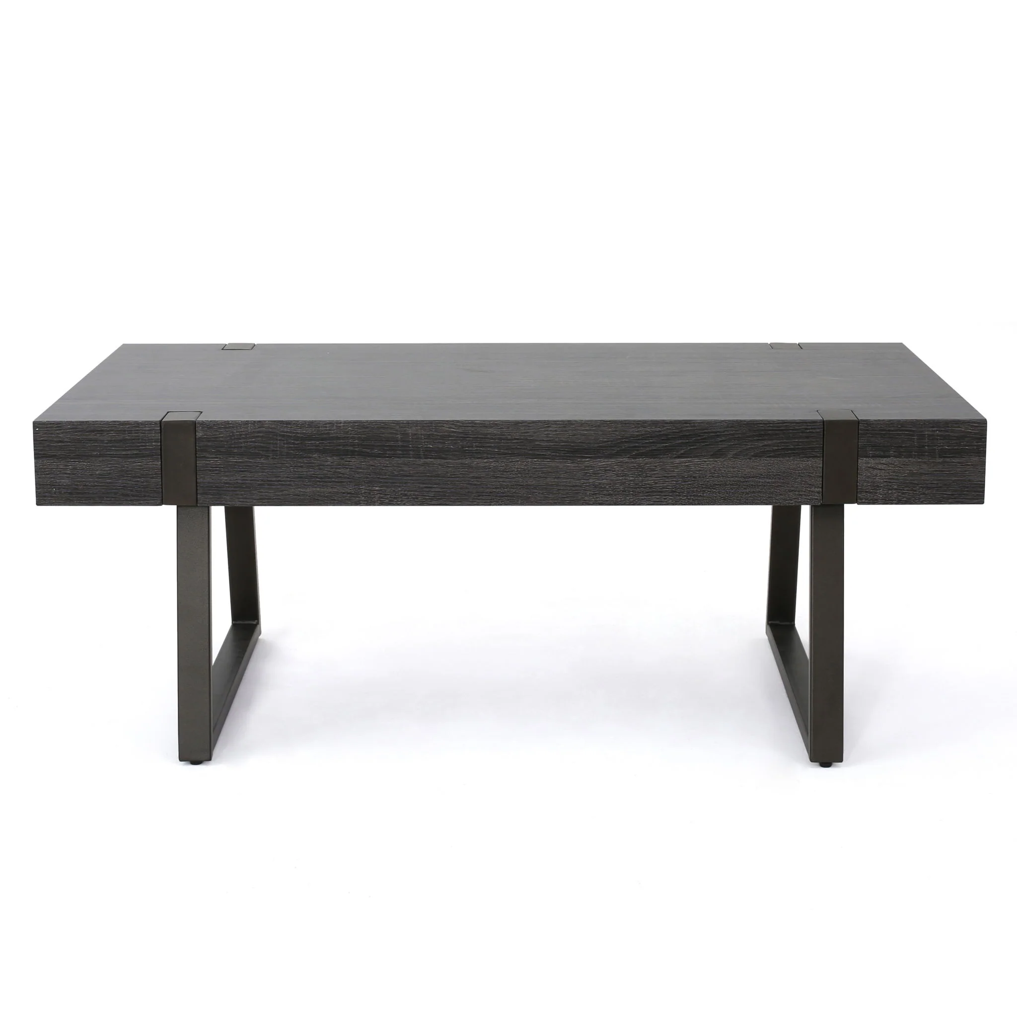 Abitha - Coffee Table With Industrial Powder Coated Metal Legs - Image 2