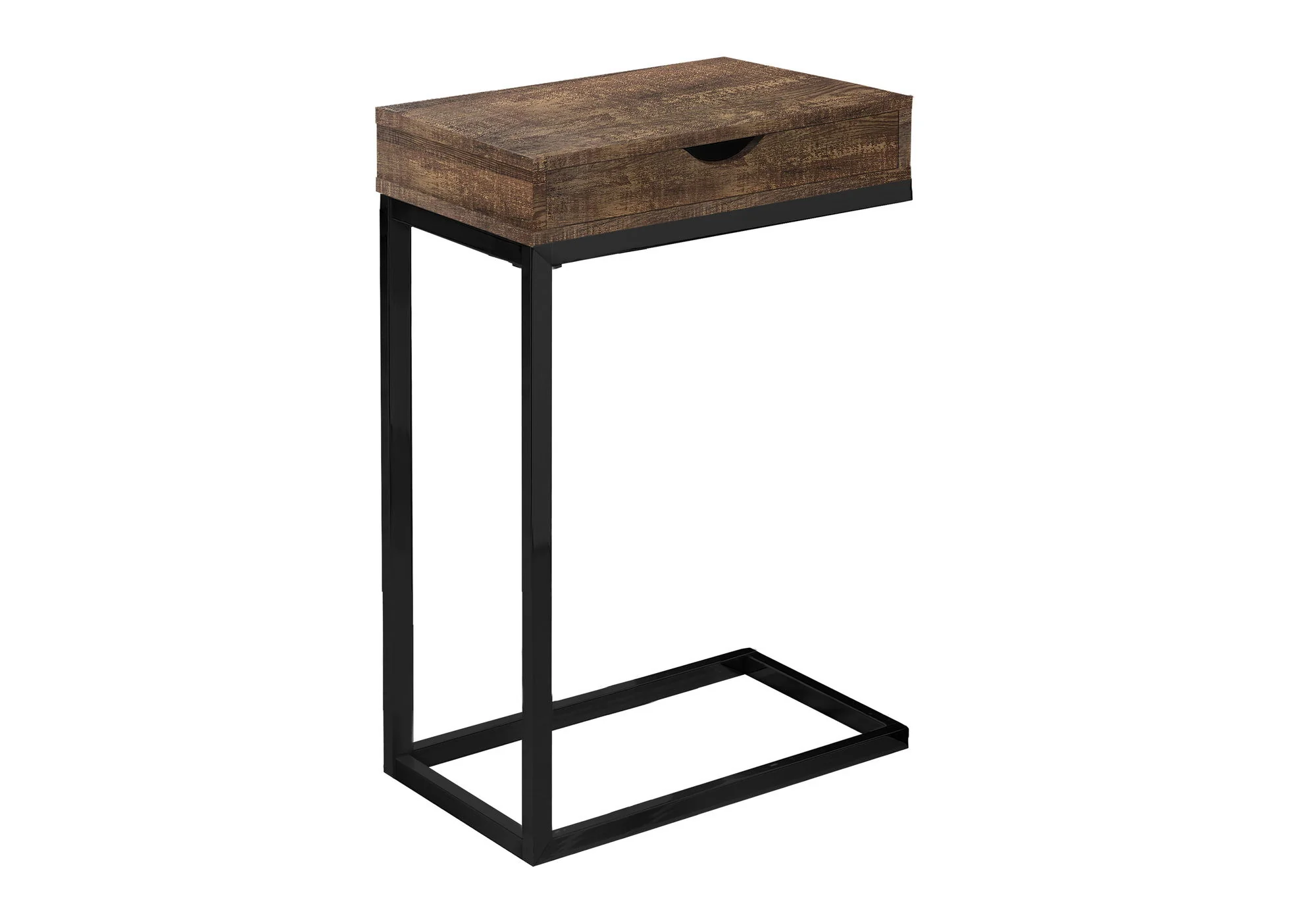 Accent Table, C - Shaped, Modern - Brown - Image 4