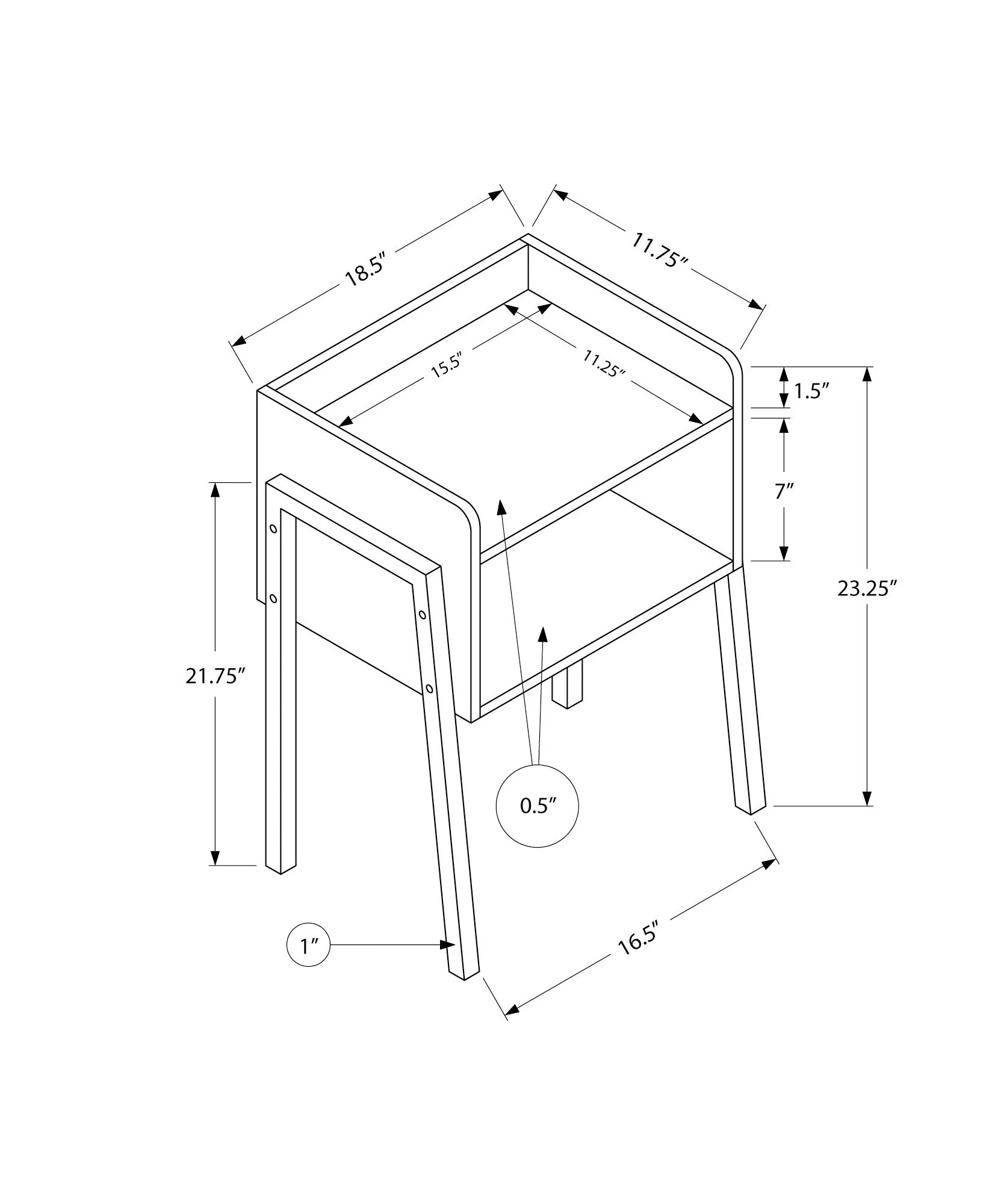 Accent Table, Side Contemporary & Modern Design - Image 18