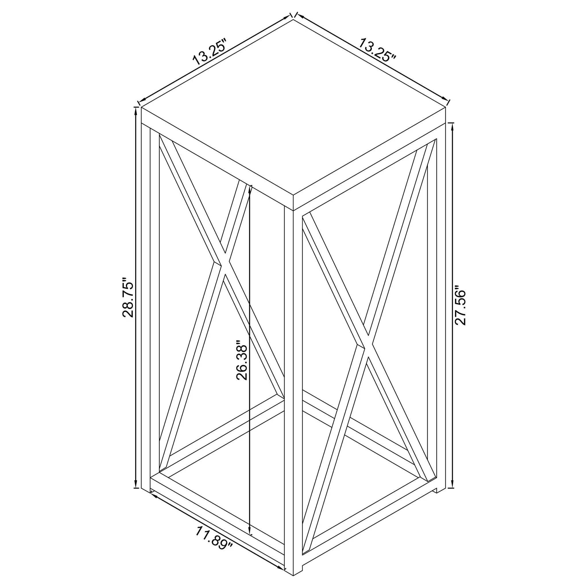Accent Table With Accents - Glossy White - Image 2