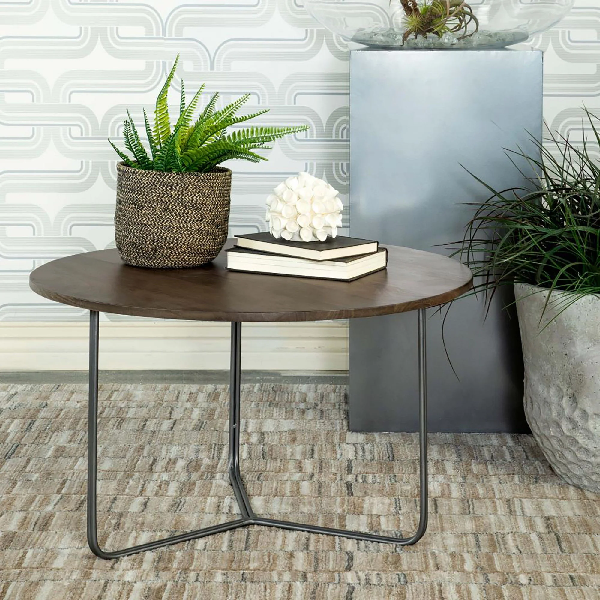 Accent Table With Slim Tripod Base - Brown - Image 4