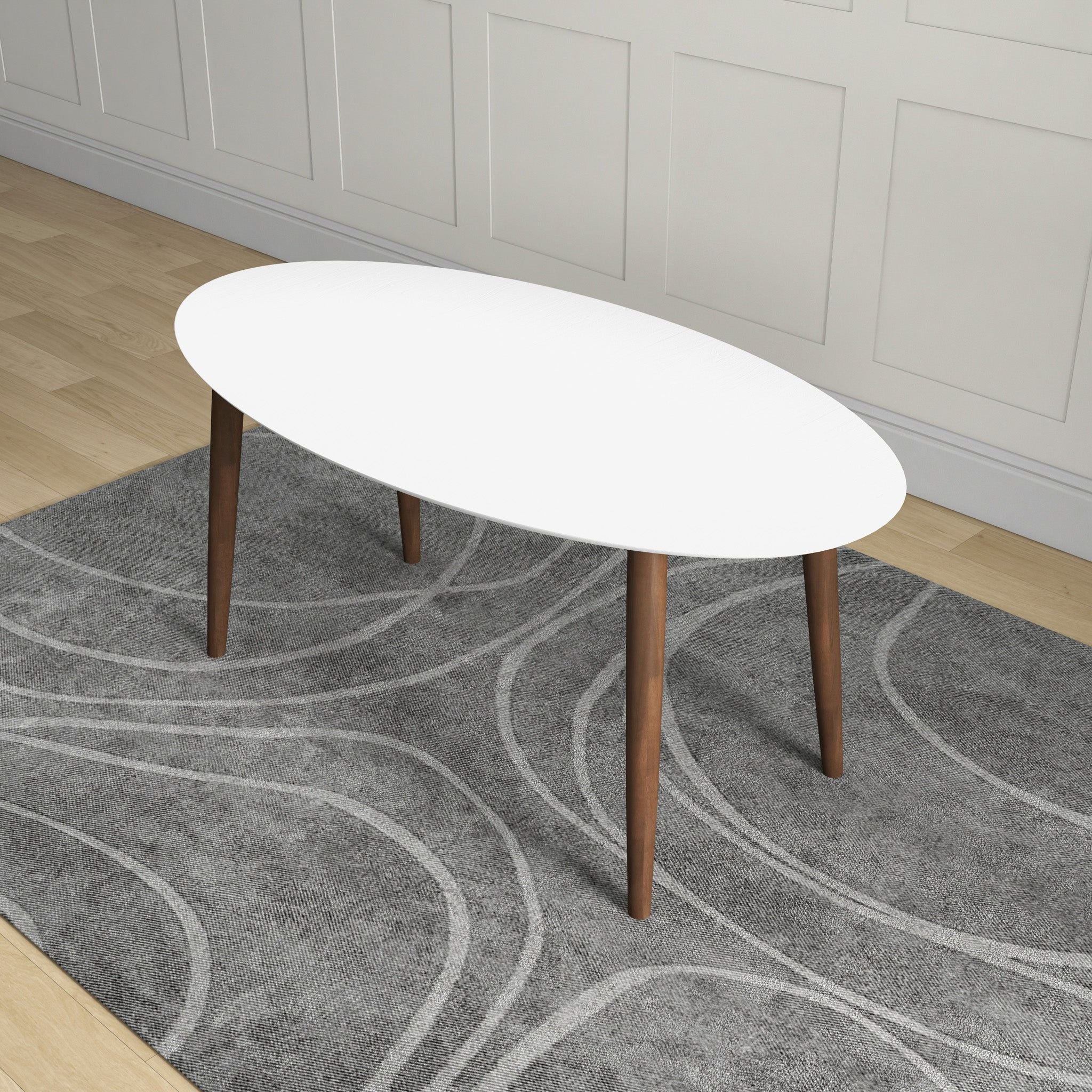 Ada - Mid-Century Modern Style Oval Dining Table - Image 5