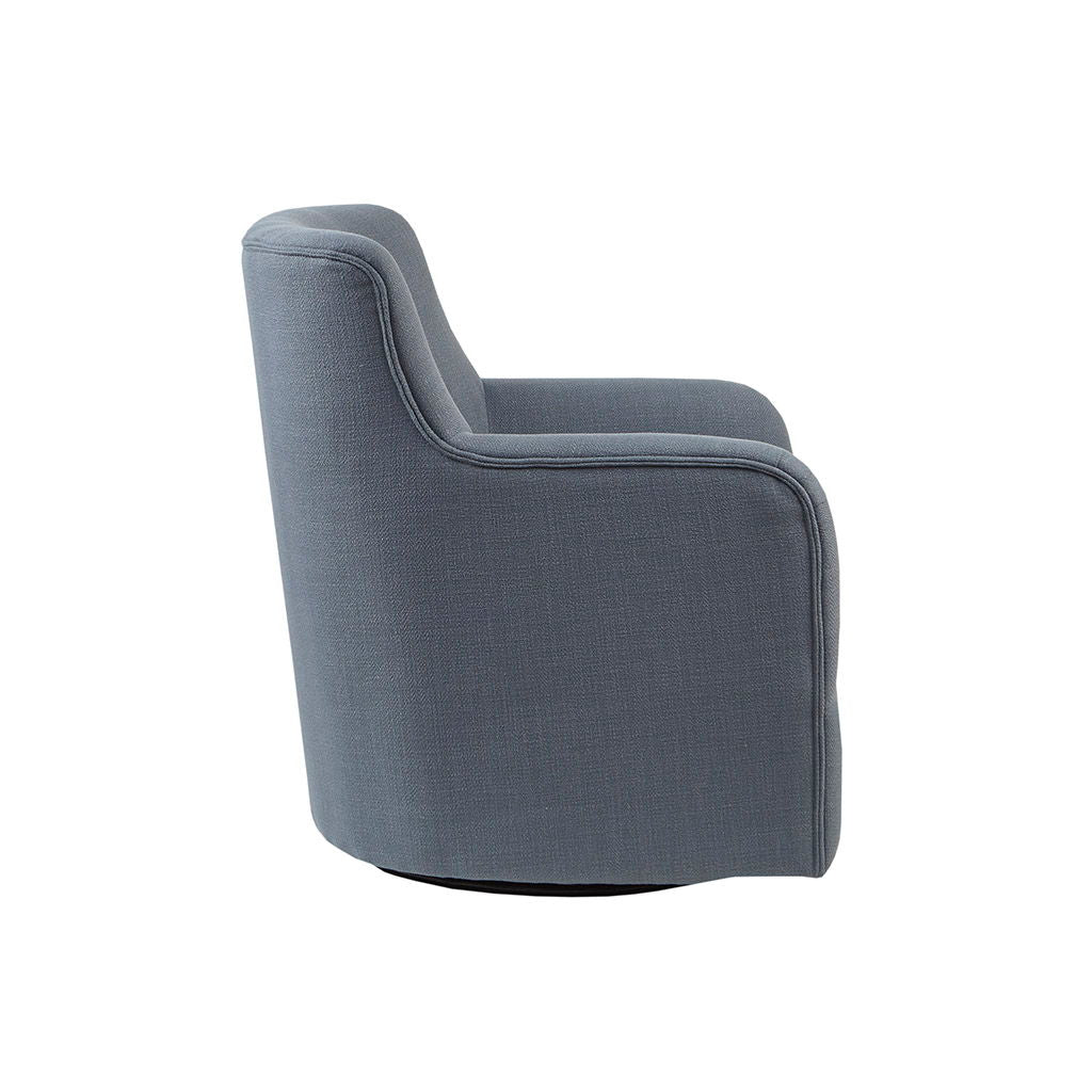 Adele - Swivel Chair - Blue - Image 2