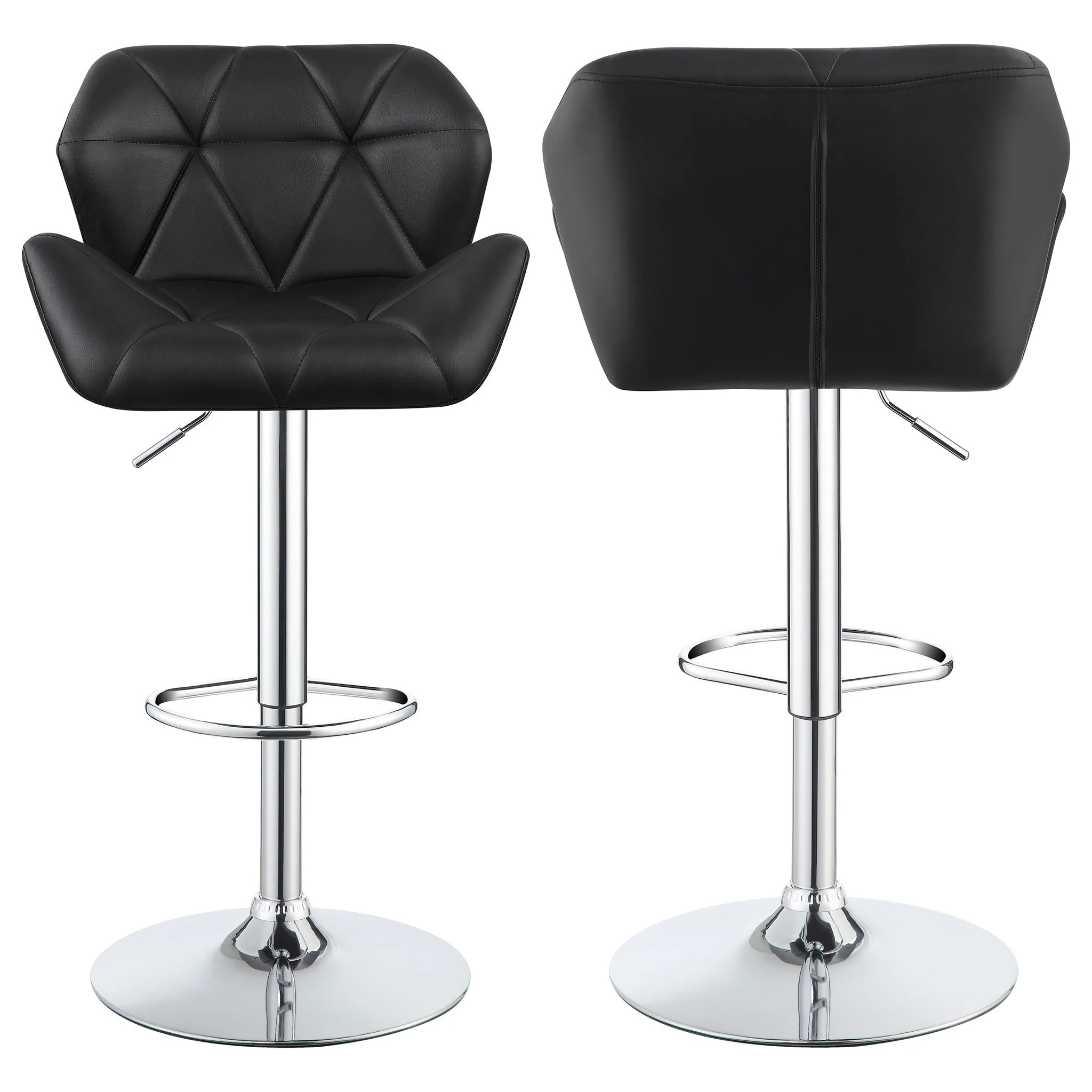 Adjustable Bar Stool With Height-Adjustable Base (Set of 2) - Image 2