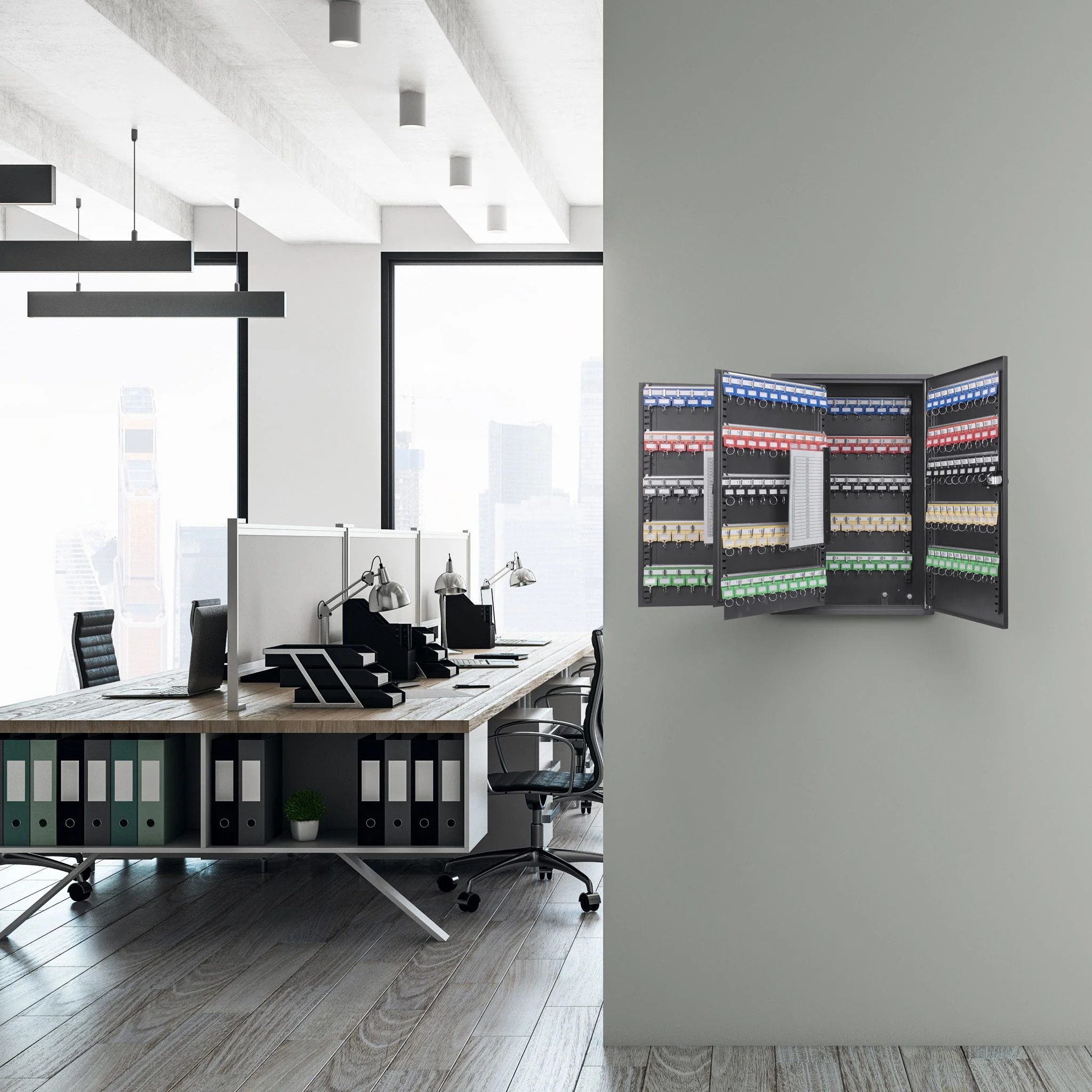 Adjustable Key Cabinet With Combination Lock - Image 8