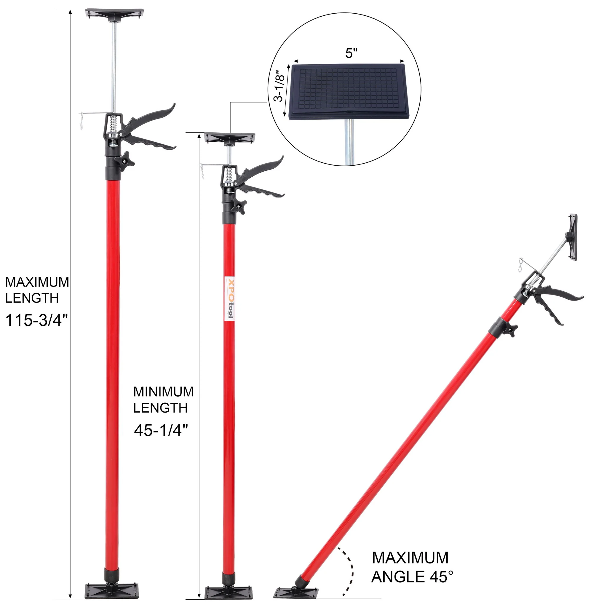 Adjustable Support Pole System For Drywalls And Cabinets With Carry Bag - Image 11
