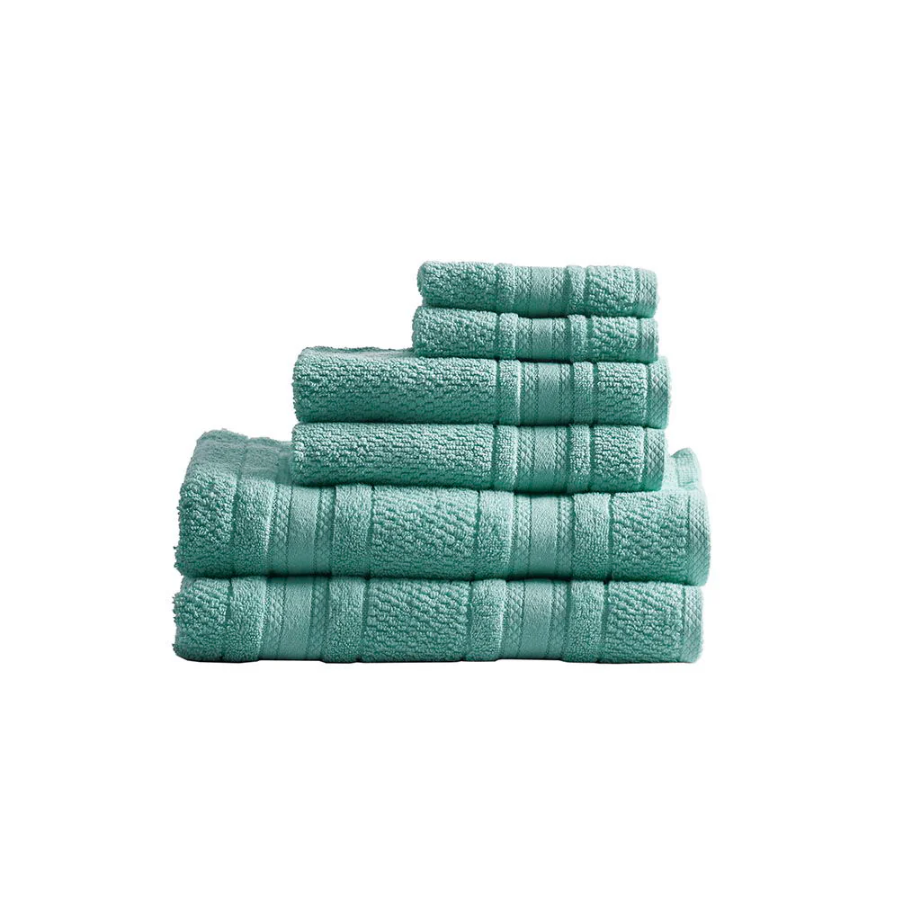 Adrien - 6 Piece Towel Set - Teal - Image 3