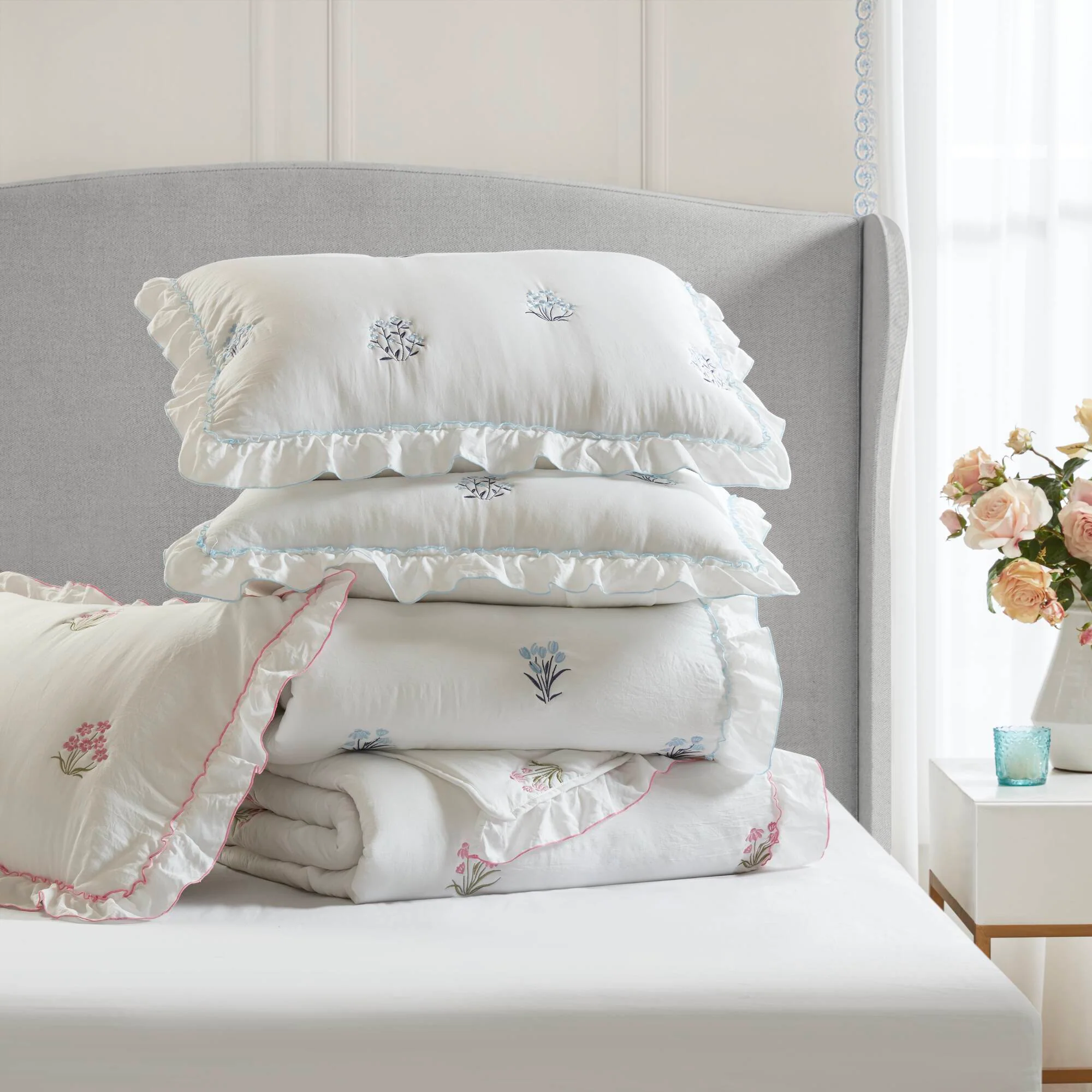 Aglaia - Twin Quilt Set - Pink - Image 4