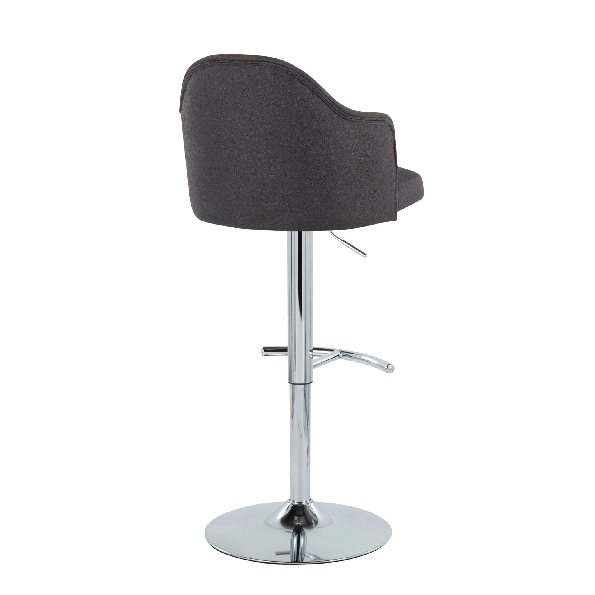 Ahoy - Contemporary Adjustable Barstool With Swivel With Rounded T Footrest (Set of 2) - Image 13