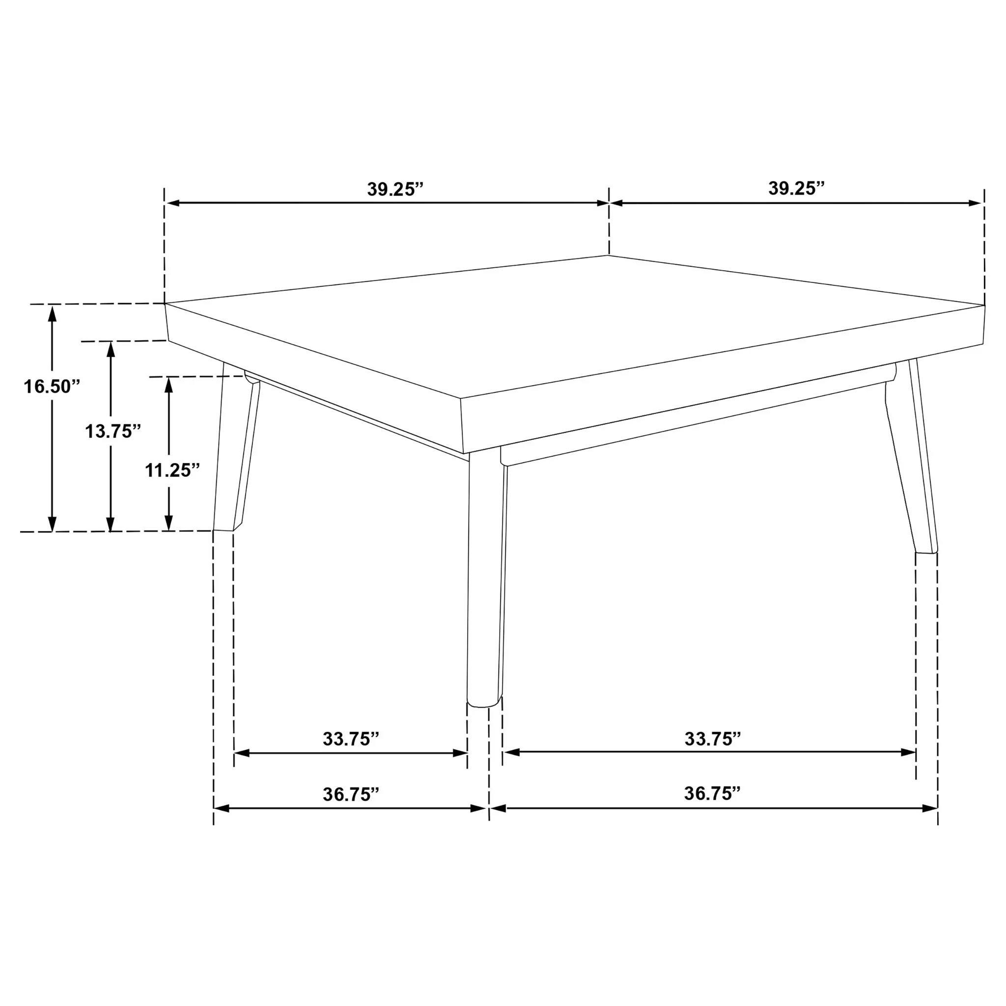 Aidan - 2 Piece Square Coffee And End Table Set - Walnut - Image 3