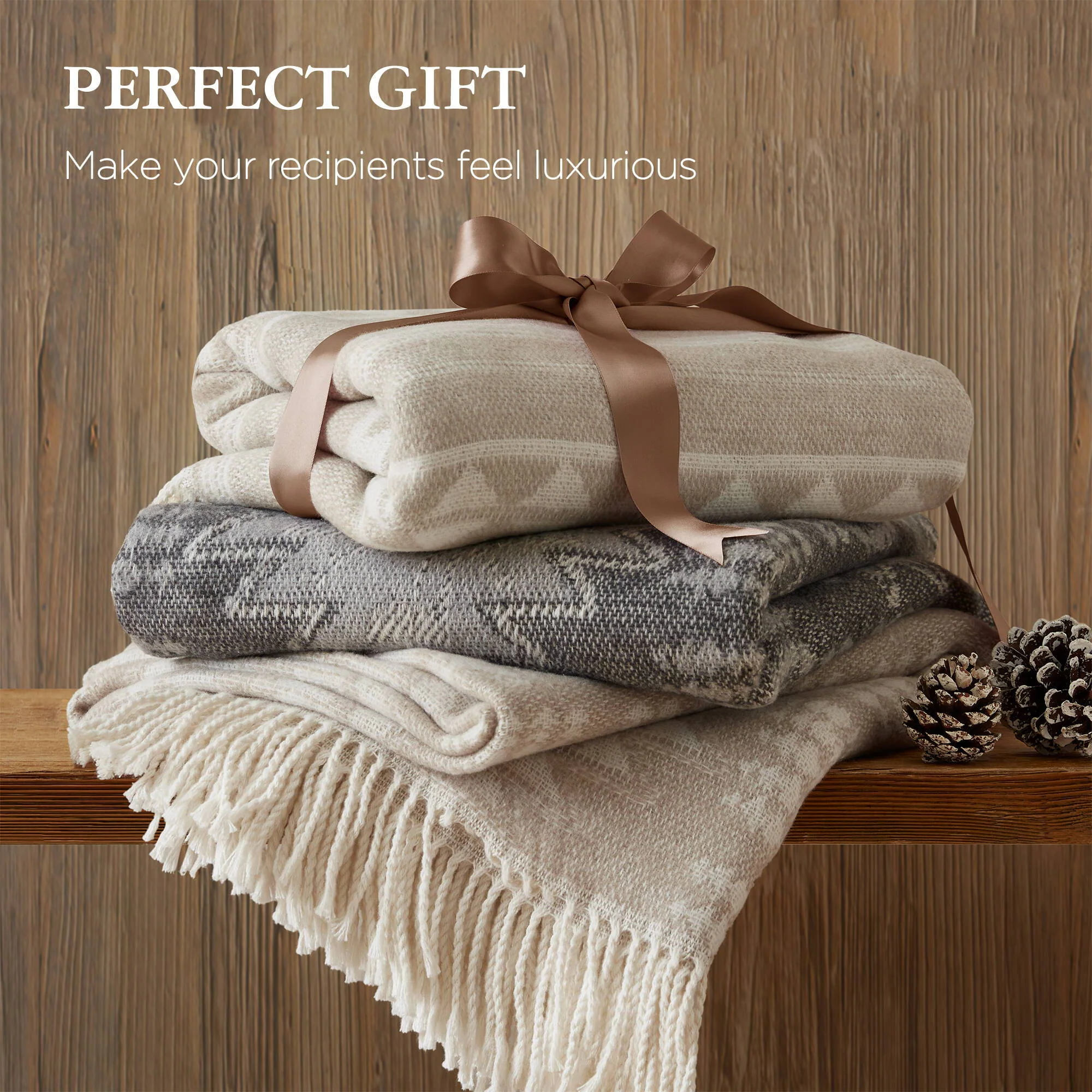 Alberta - Cotton Blend Throw - Neutral Aztec - Image 2