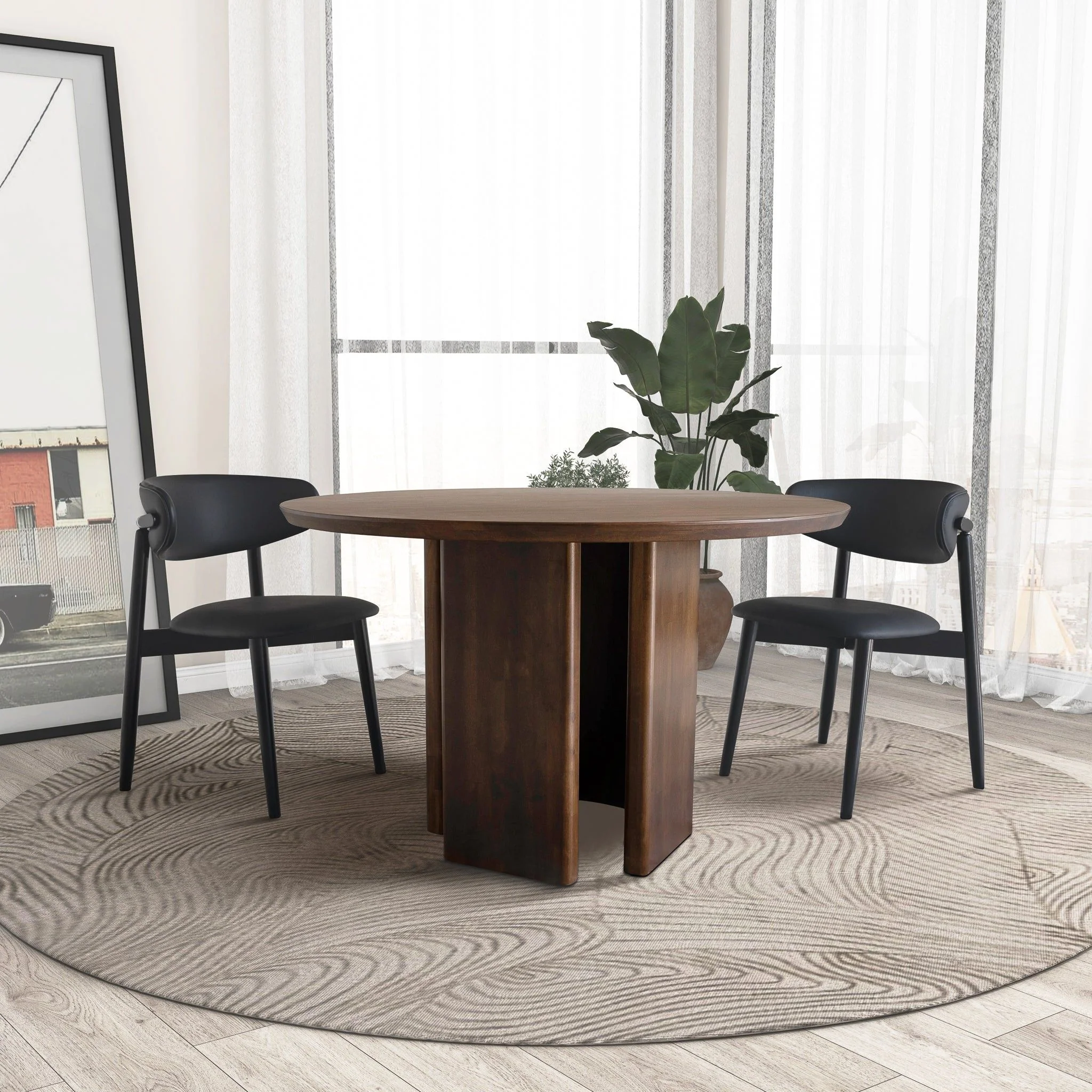 Alden - Round Dining Table - Walnut - Image 2