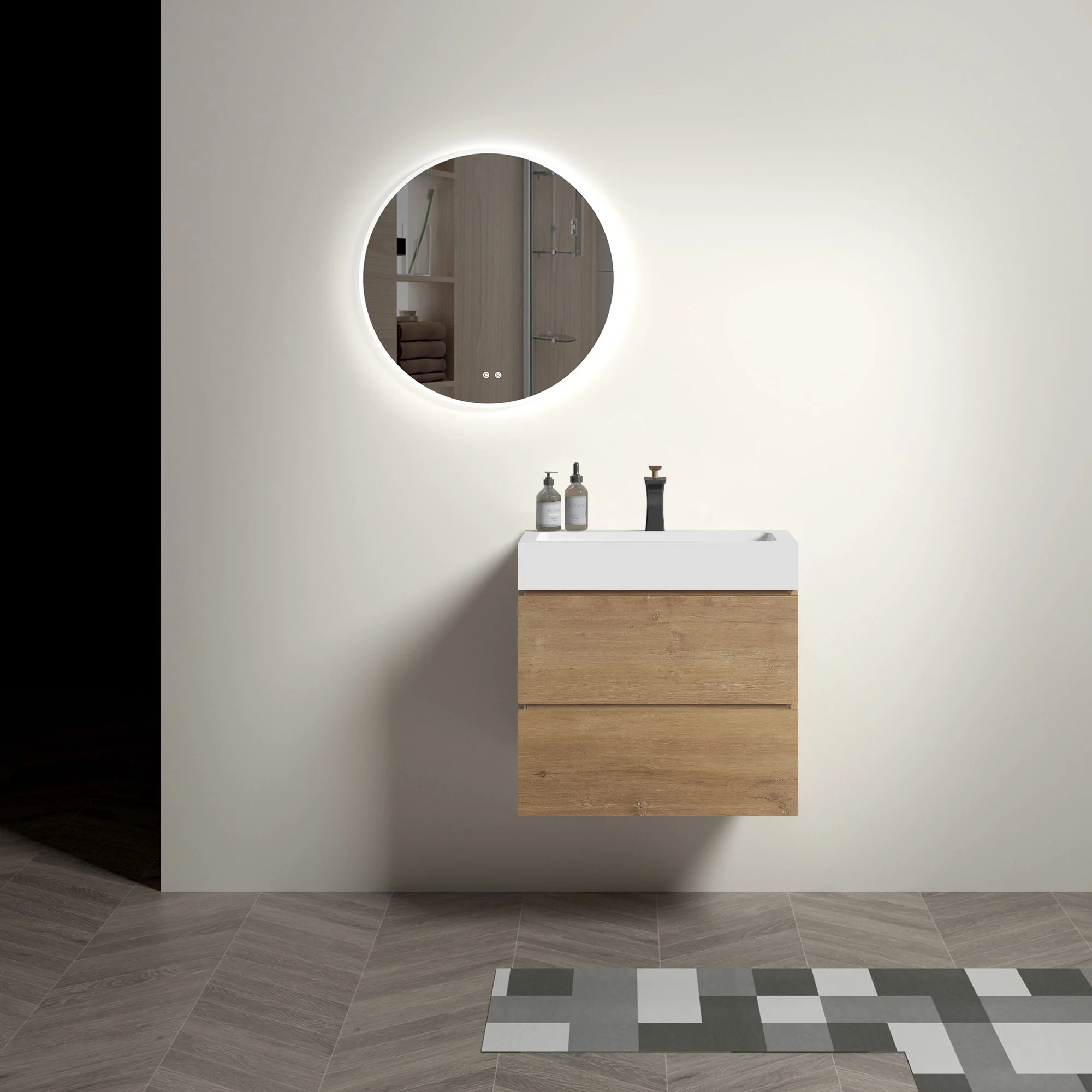 Alice - Bathroom Vanity With Sink, Large Storage Wall Mounted Floating Bathroom Vanity For Modern Bathroom - Image 10