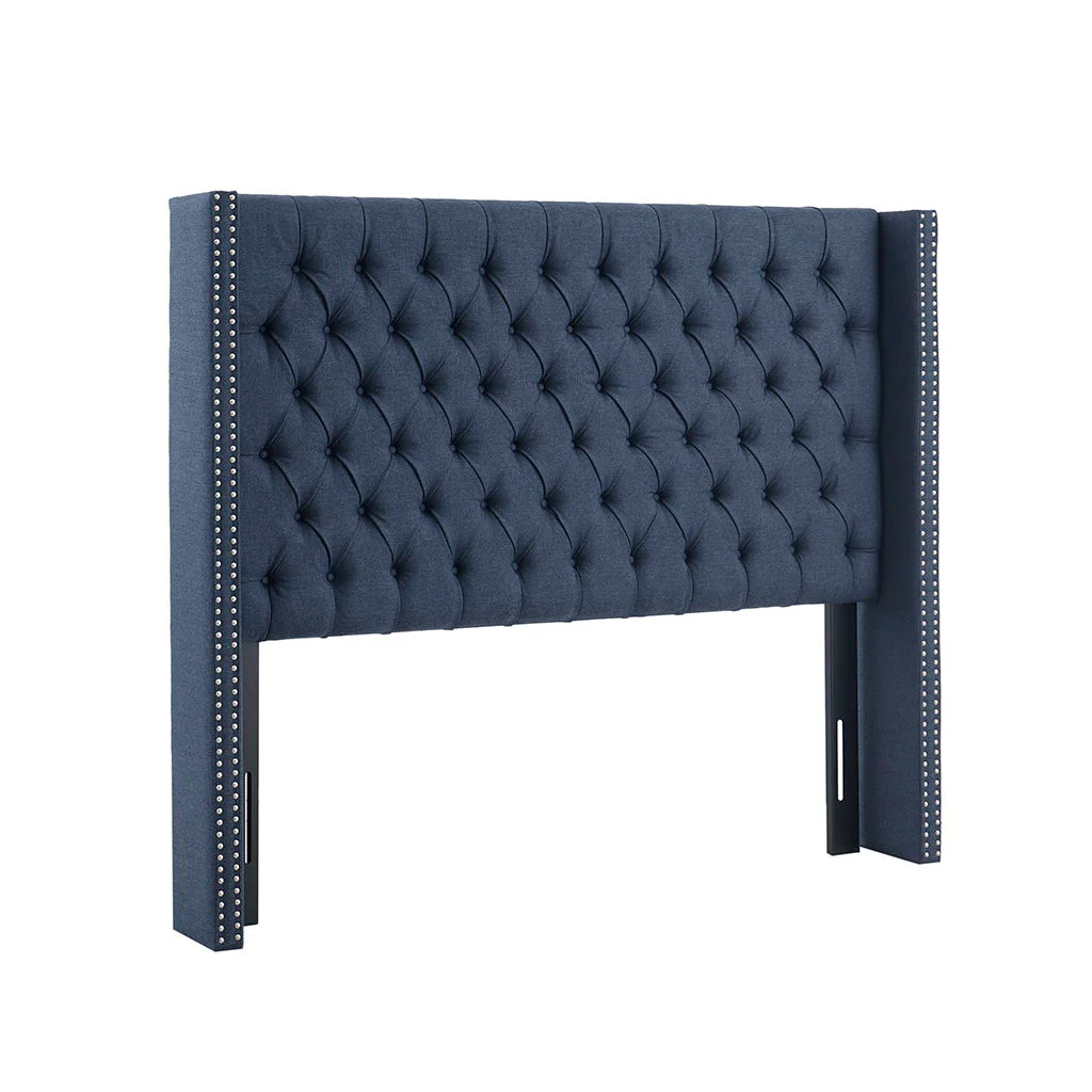 Amelia - Queen Upholstery Headboard - Navy - Image 2