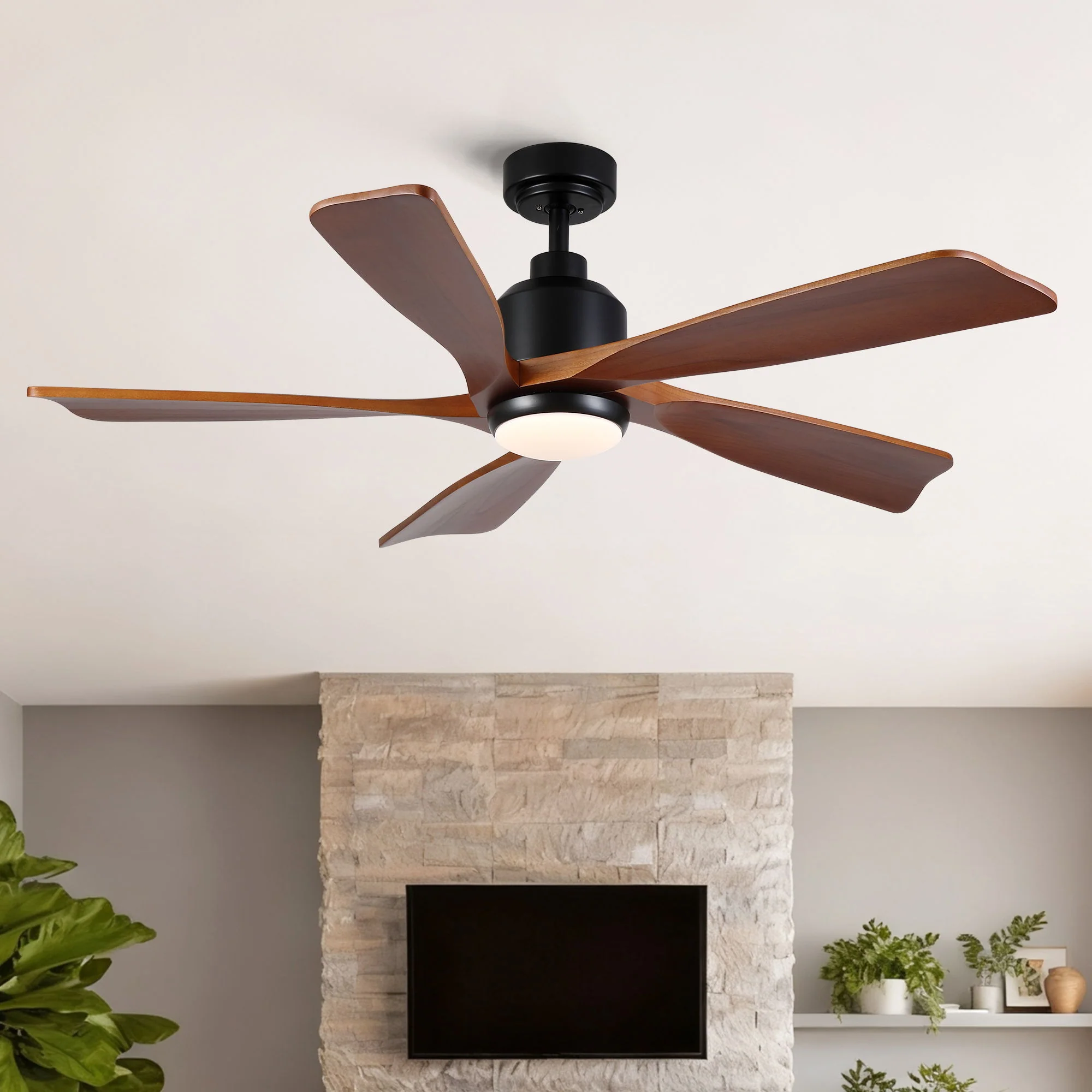 American Farmhouse Ceiling Fan With Light Quiet DC Motor - Image 6
