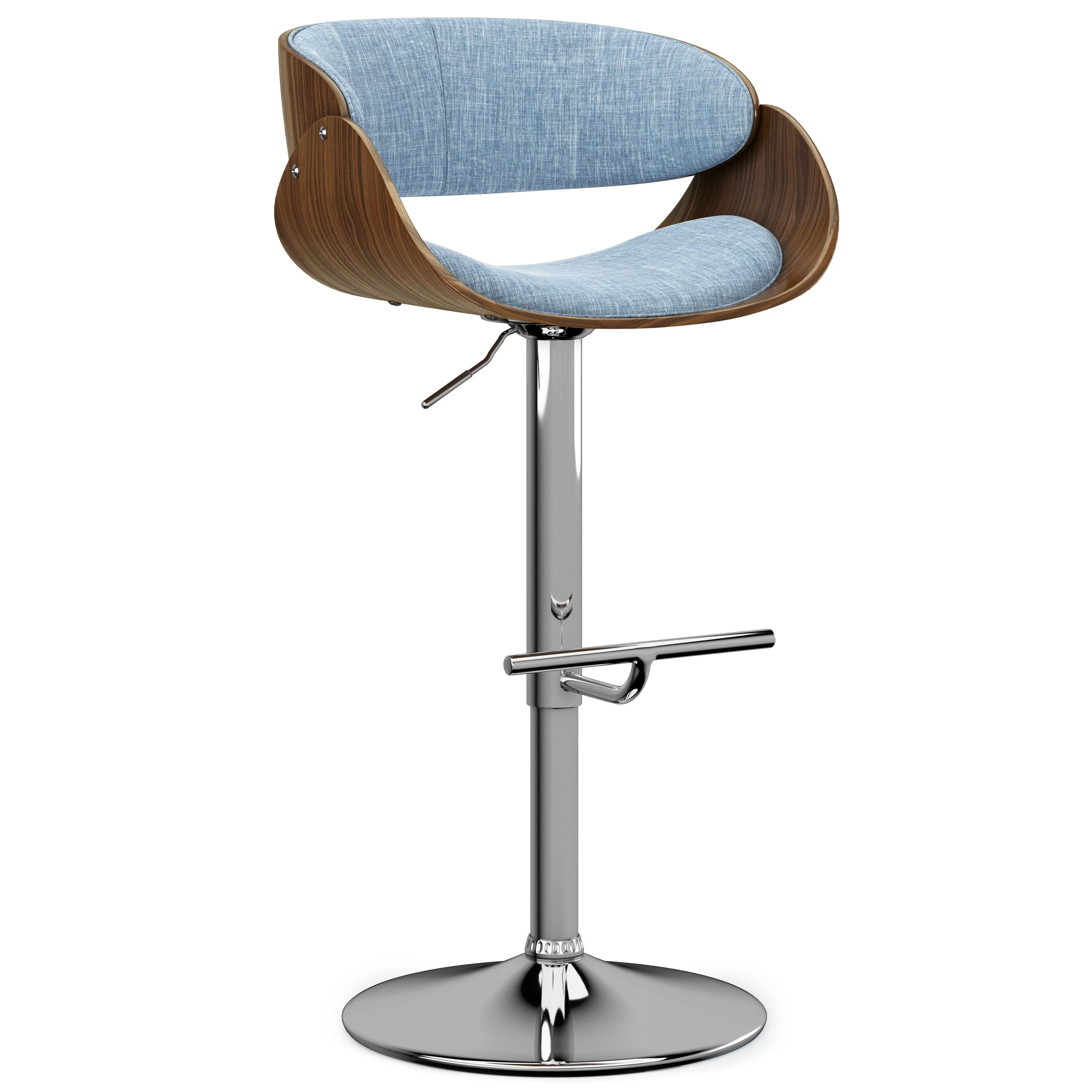 Amery - Mid Century Modern Adjustable Swivel Bar Stool - Image 2