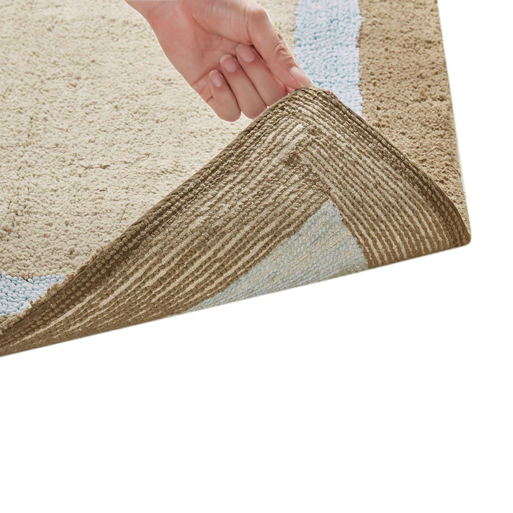 Amherst - 20" x 30" Tufted Bath Rug - Blue - Image 4