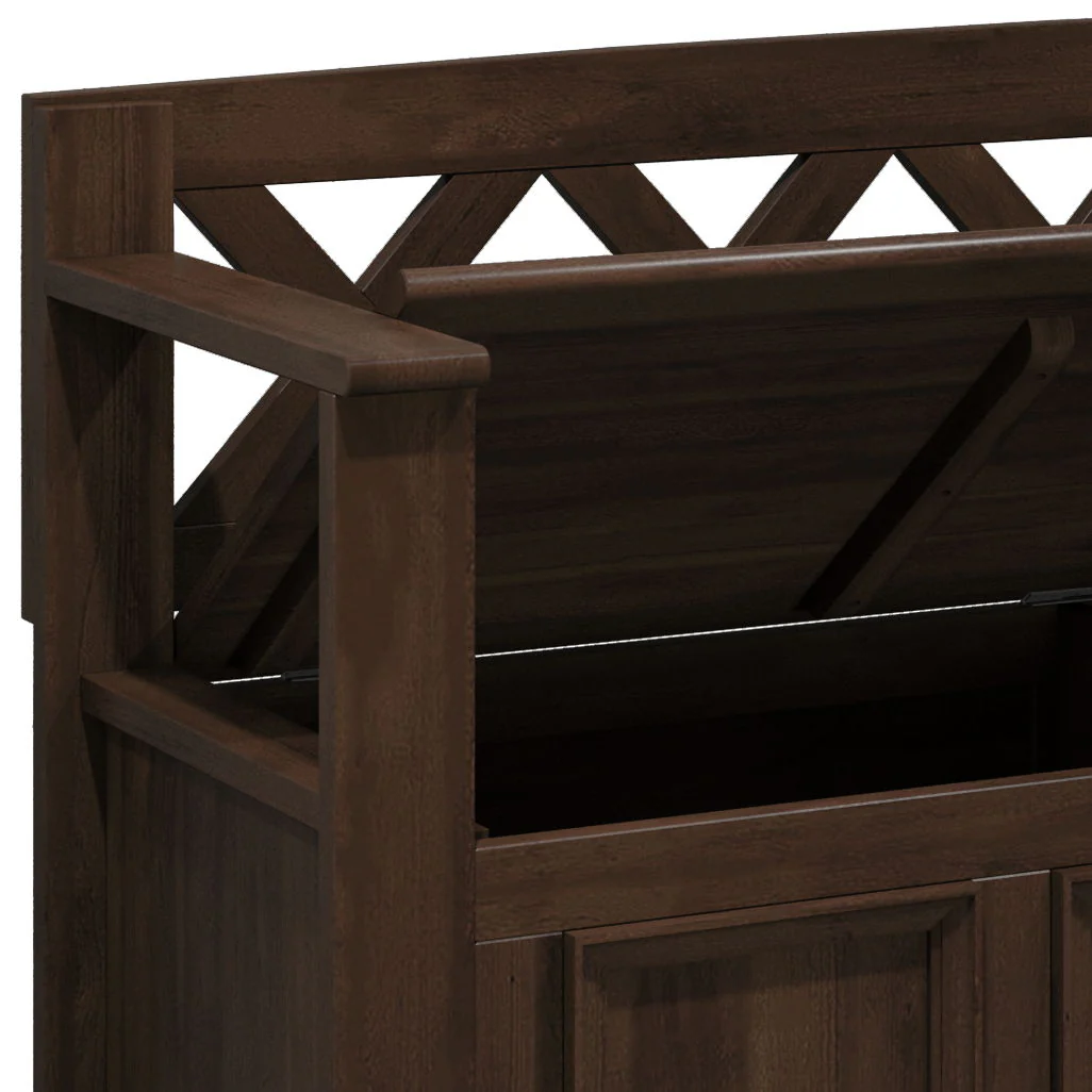 Amherst - Entryway Storage Bench - Natural Aged Brown - Image 4