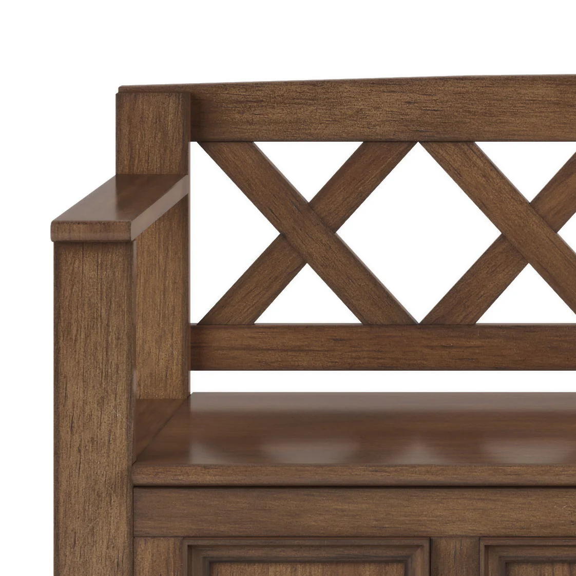 Amherst - Entryway Storage Bench - Rustic Natural Aged Brown - Image 2