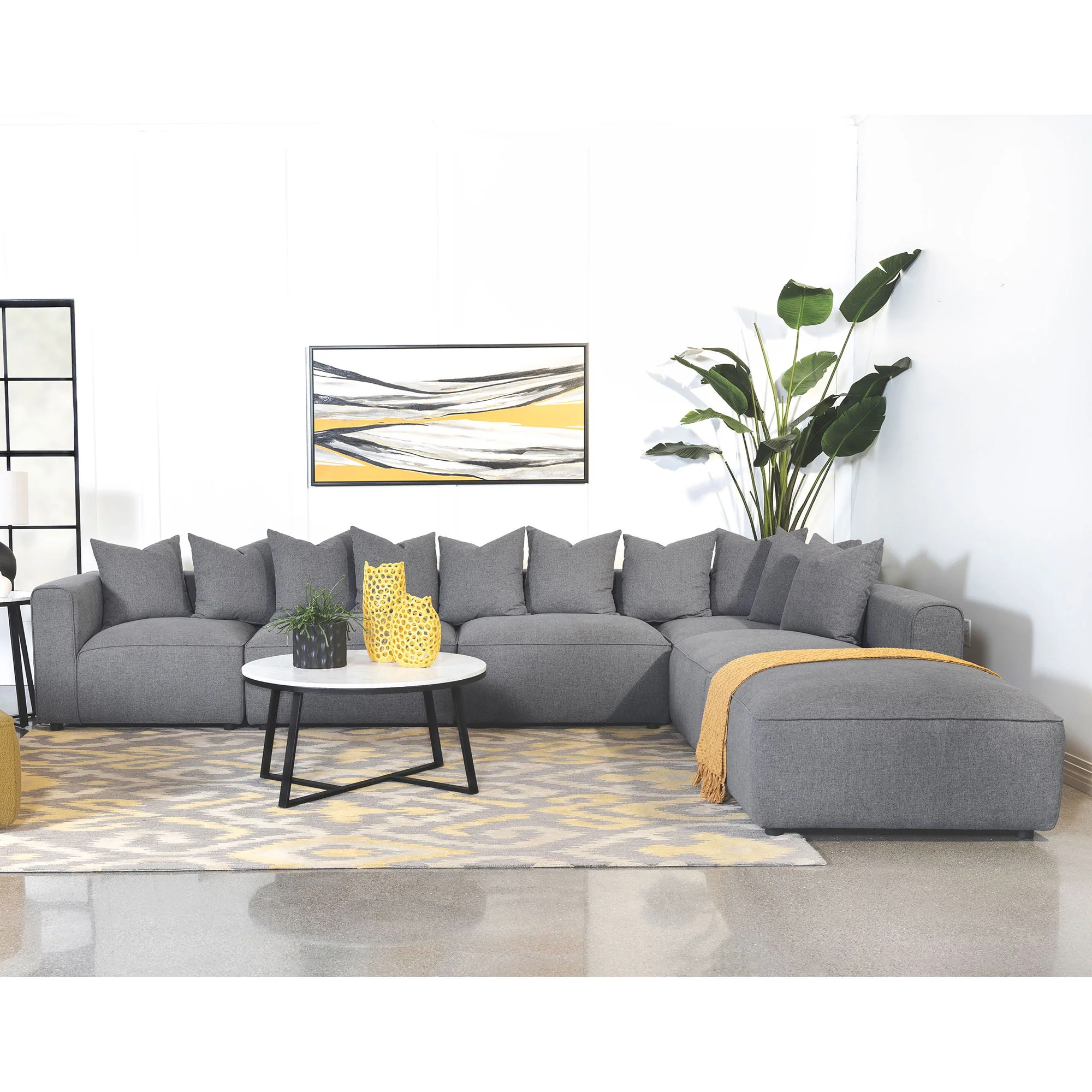 Amherst - Modular Sectional With Cushions - Gray - Image 2