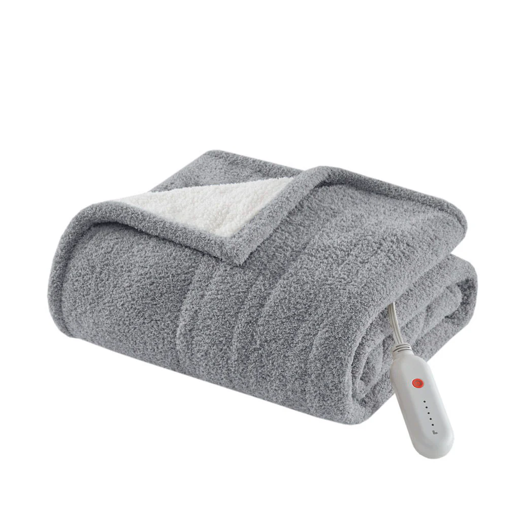 Amira - Dream Soft Heated Throw - Gray - Image 2