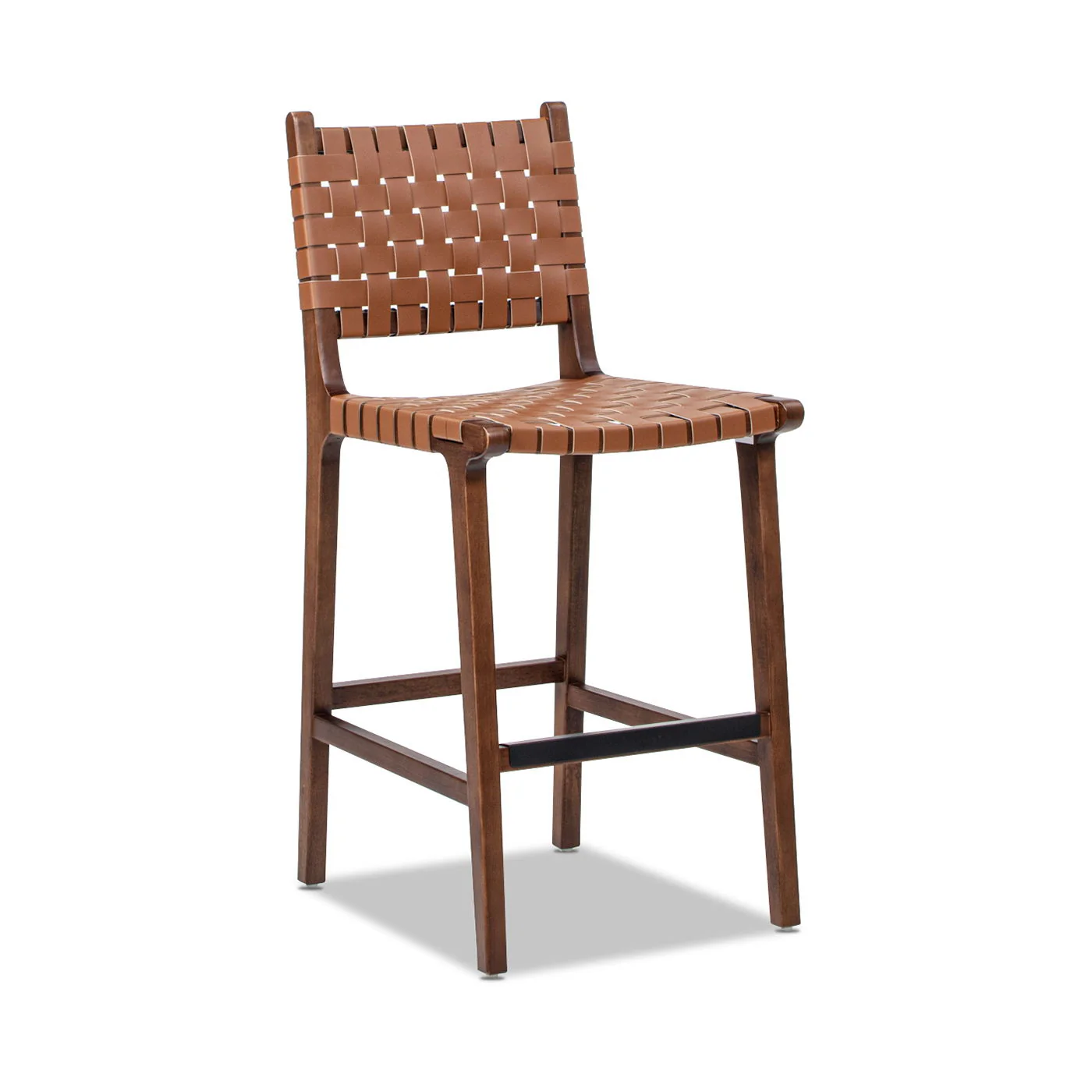 Andre - Counter Stool With Back - Pecan Brown - Image 2