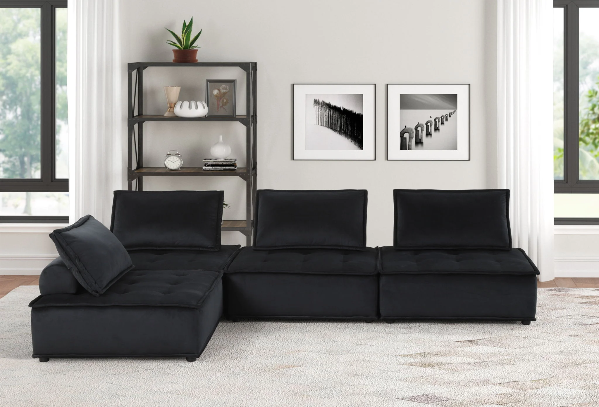 Anna - Stylish Sectional Sofa Ottoman - Image 4