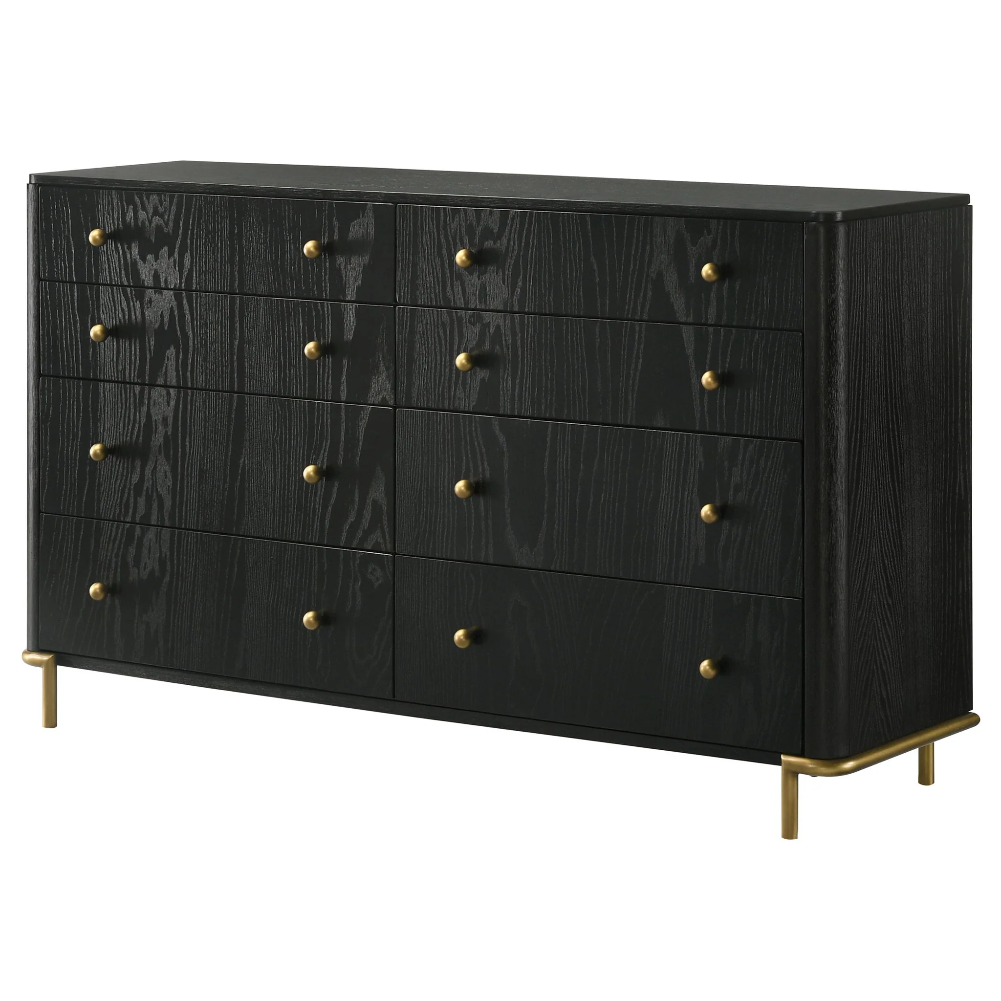 Anser - 8 Drawer Dresser - Black - Image 2