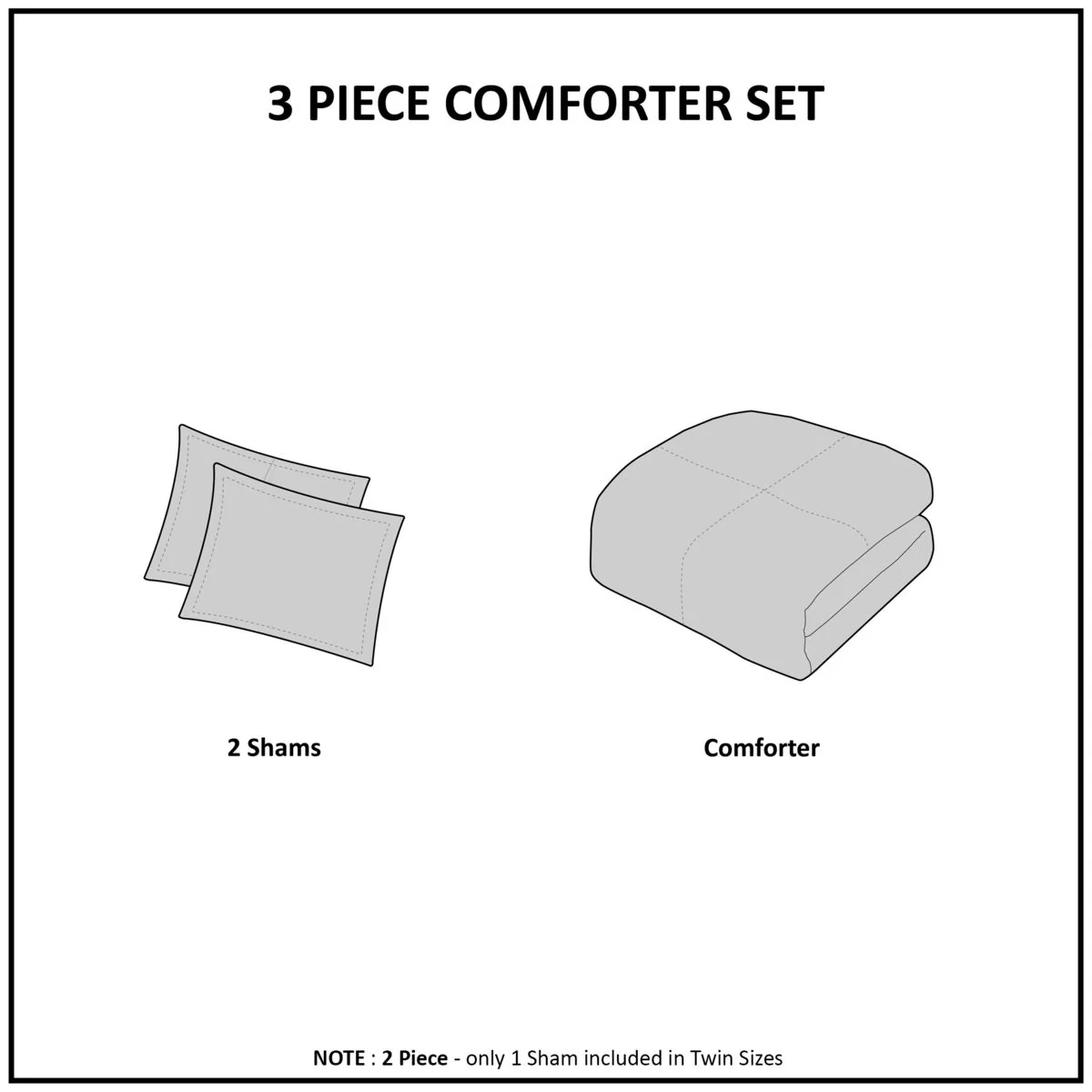 Arctic - King Down Alternative Comforter Mini Set - Gray - Image 2